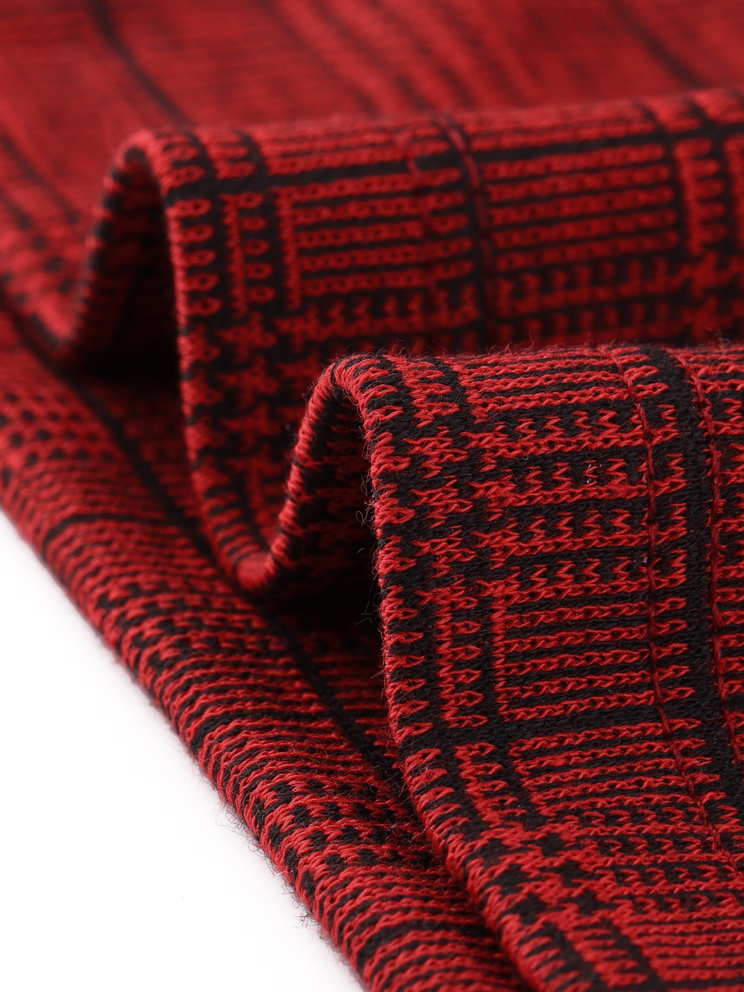 Mock Neck 3/4 Sleeve Slim Check Office Work Plaid Dress
