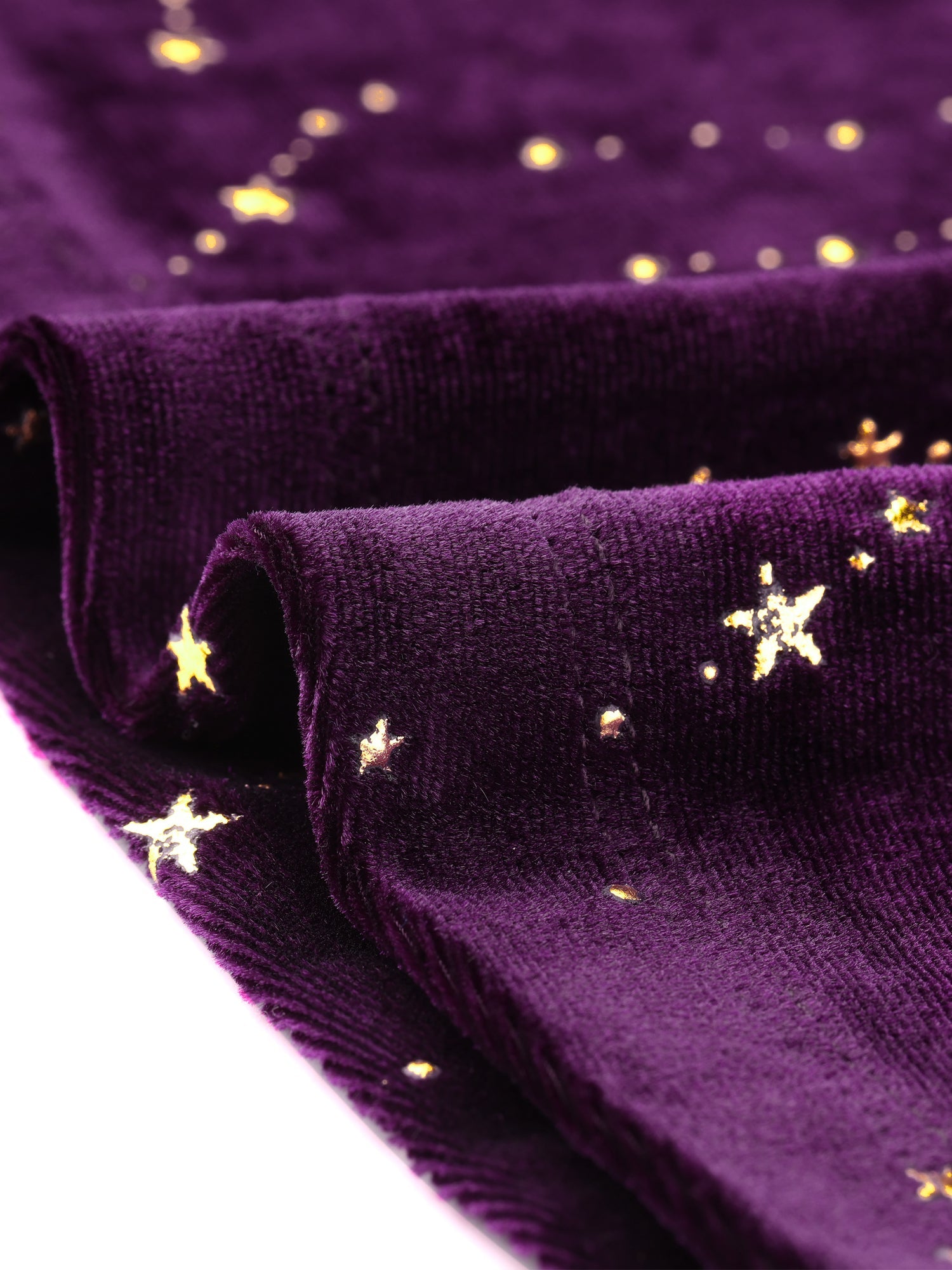 Christmas Stars Square Neck Vintage Velvet Mini Dress