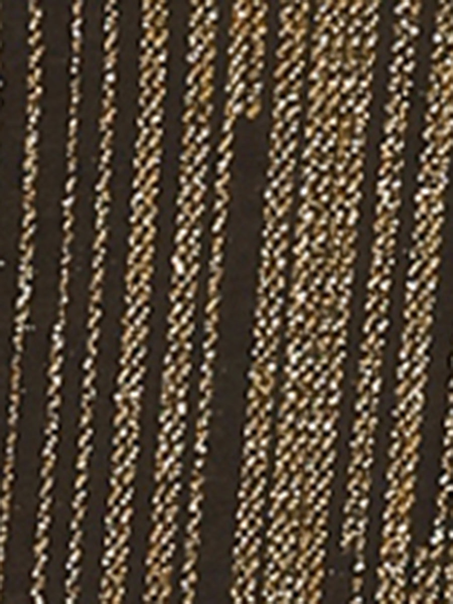 Party Glitter 3/4 Sleeve Shiny Striped Metallic Tops
