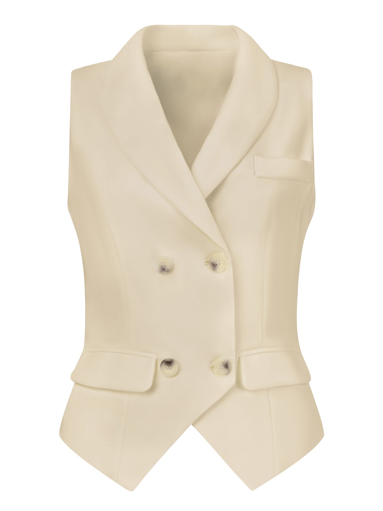 Lapel Collar Dressy Versatile Racerback Suit Vest Waistcoat