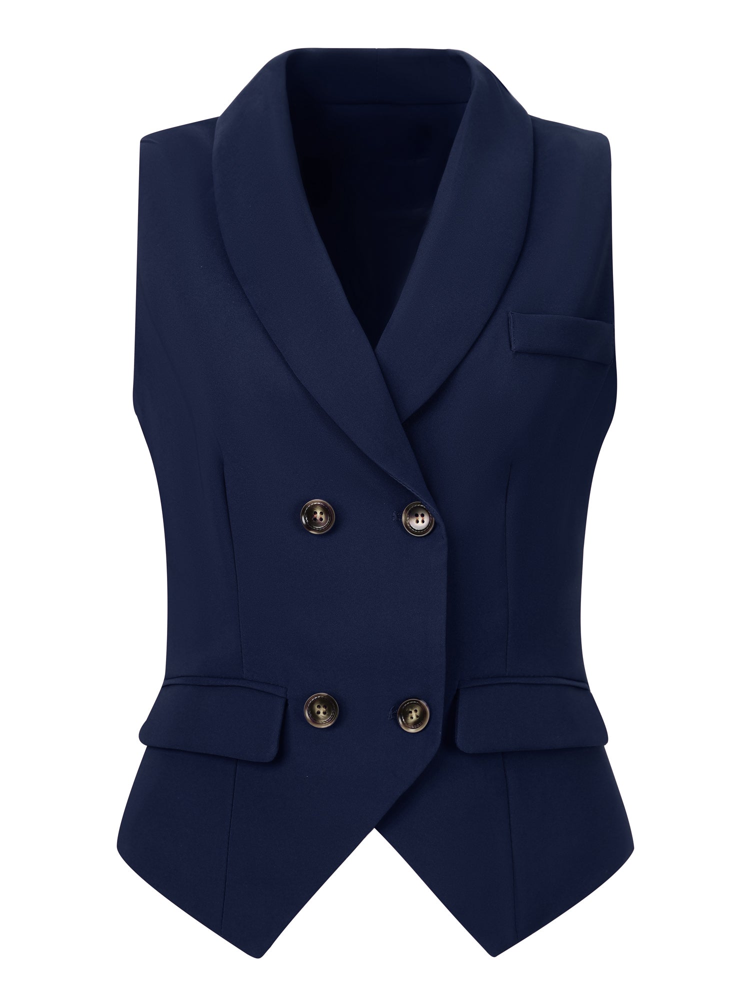 Lapel Collar Dressy Versatile Racerback Suit Vest Waistcoat