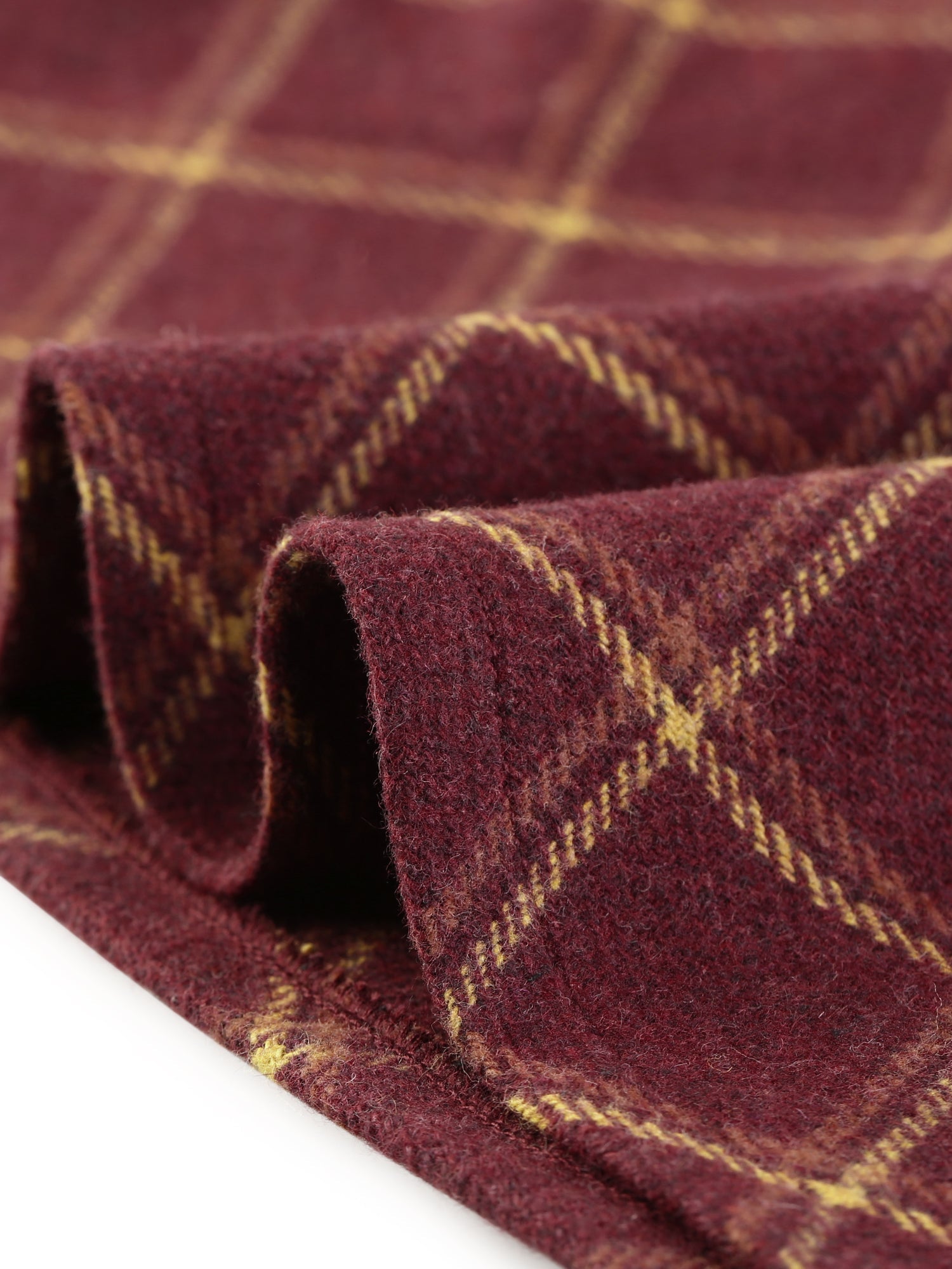 Plaid Tartan Vintage Elastic Waist Knee Length A-Line Skirt