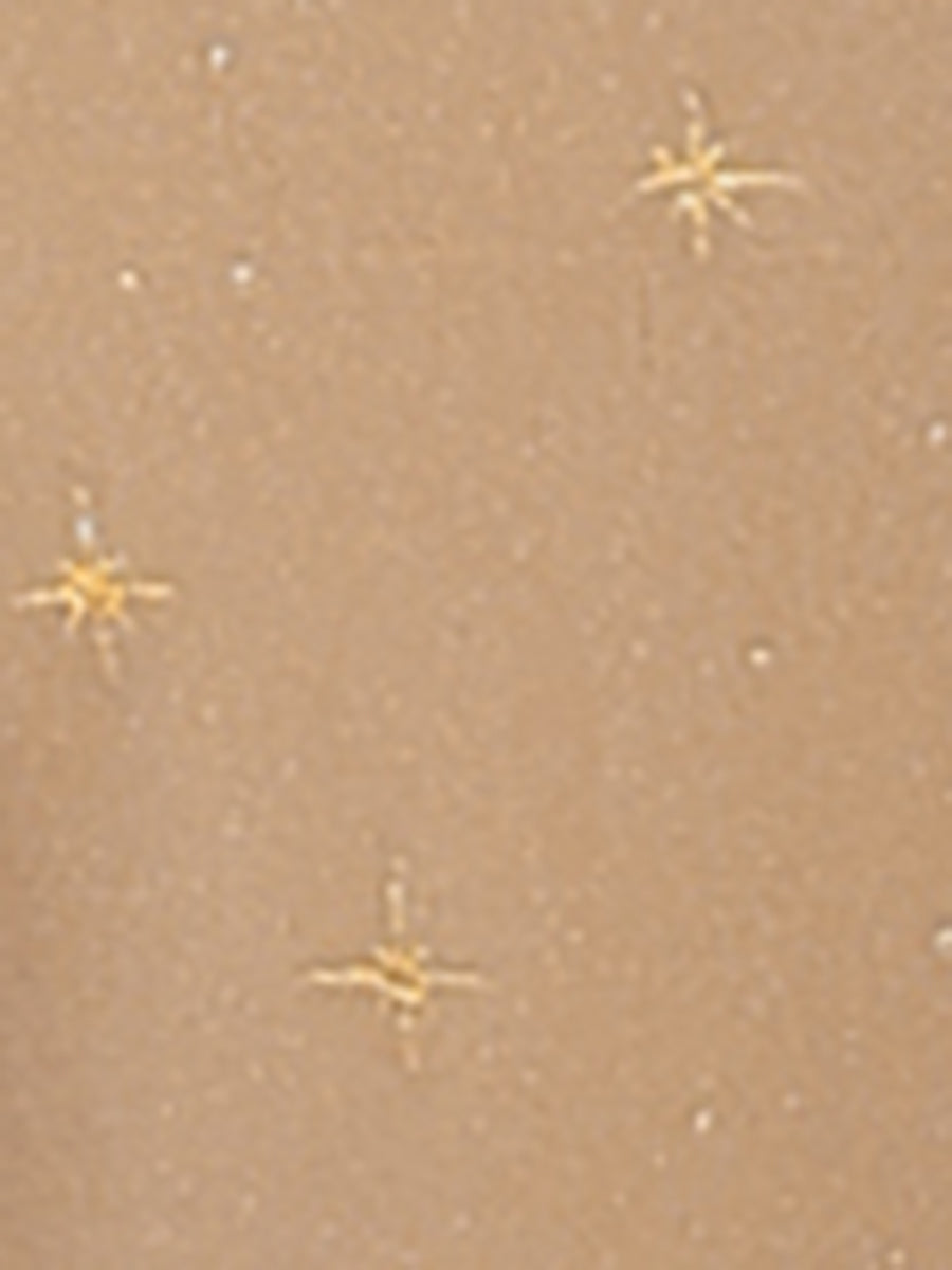Sheer Puff Sleeve Square Neck Glitter Metallic Star Velvet Mini Dress
