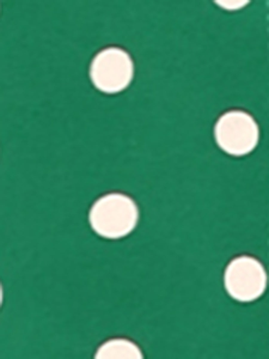 Polka Dot Short Puff Sleeve Button Up Peter Pan Collar Blouse