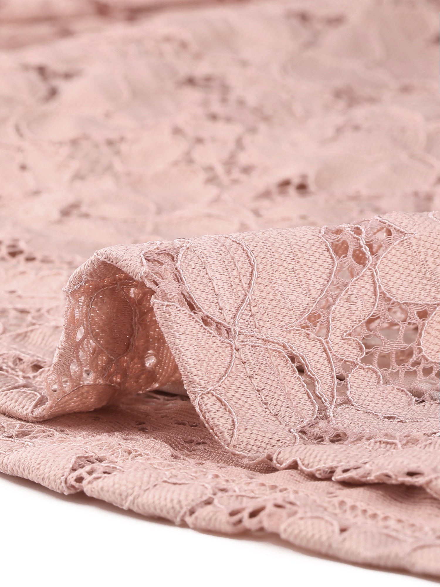 Off Shoulder Floral Lace Top Sheer Long Sleeves Casual Blouse