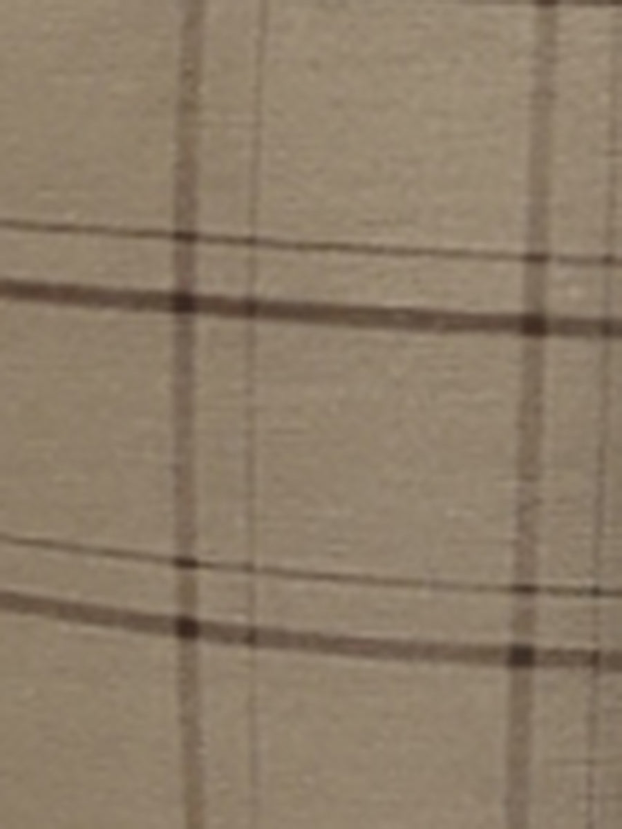 Vintage Tartan Plaid Pants Elastic Waist Straight Long Trousers