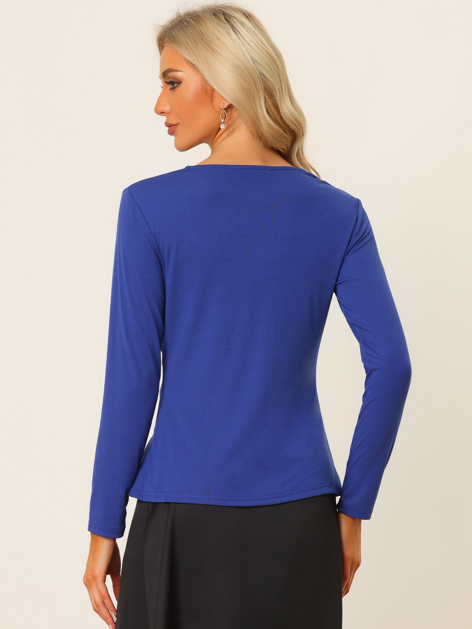 Women's Tie Front Knit Ruffled Long Sleeve Open Cardigan
