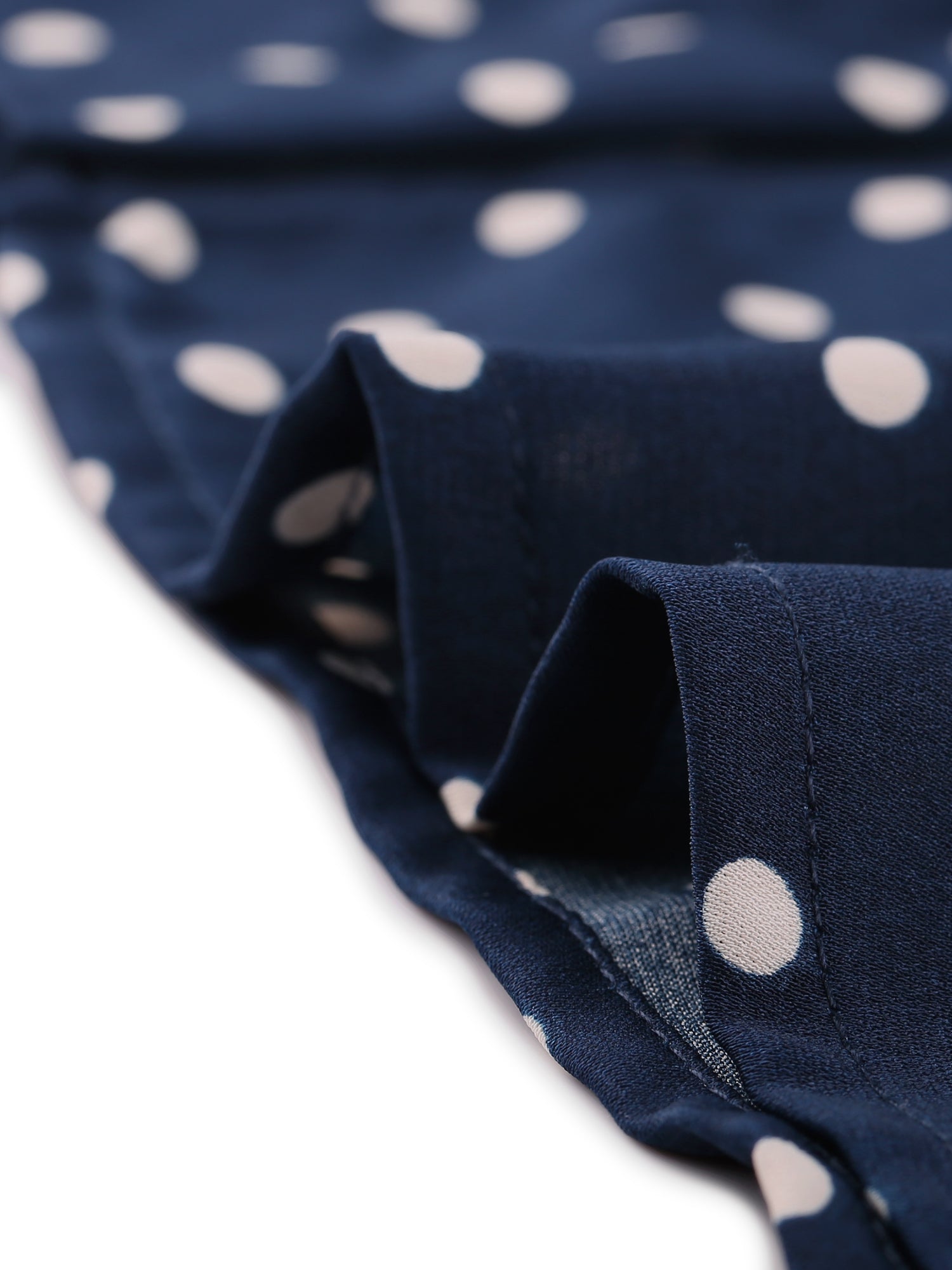 Polka Dot Peter Pan Collar Bow Tie Neck Puff Sleeve Vintage Shirt