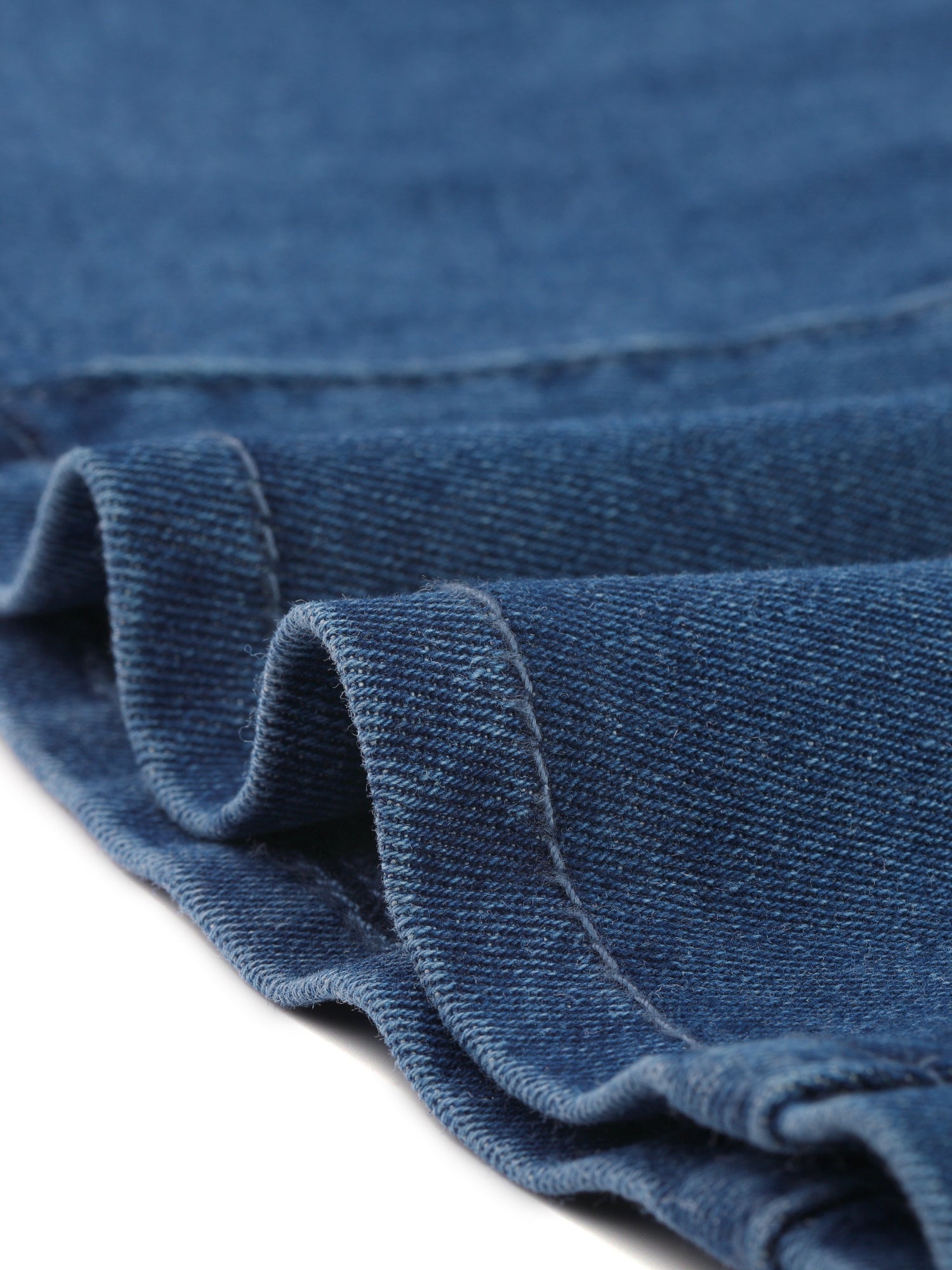 High Waisted A-Line Flared Casual Denim Midi Jean Skirt