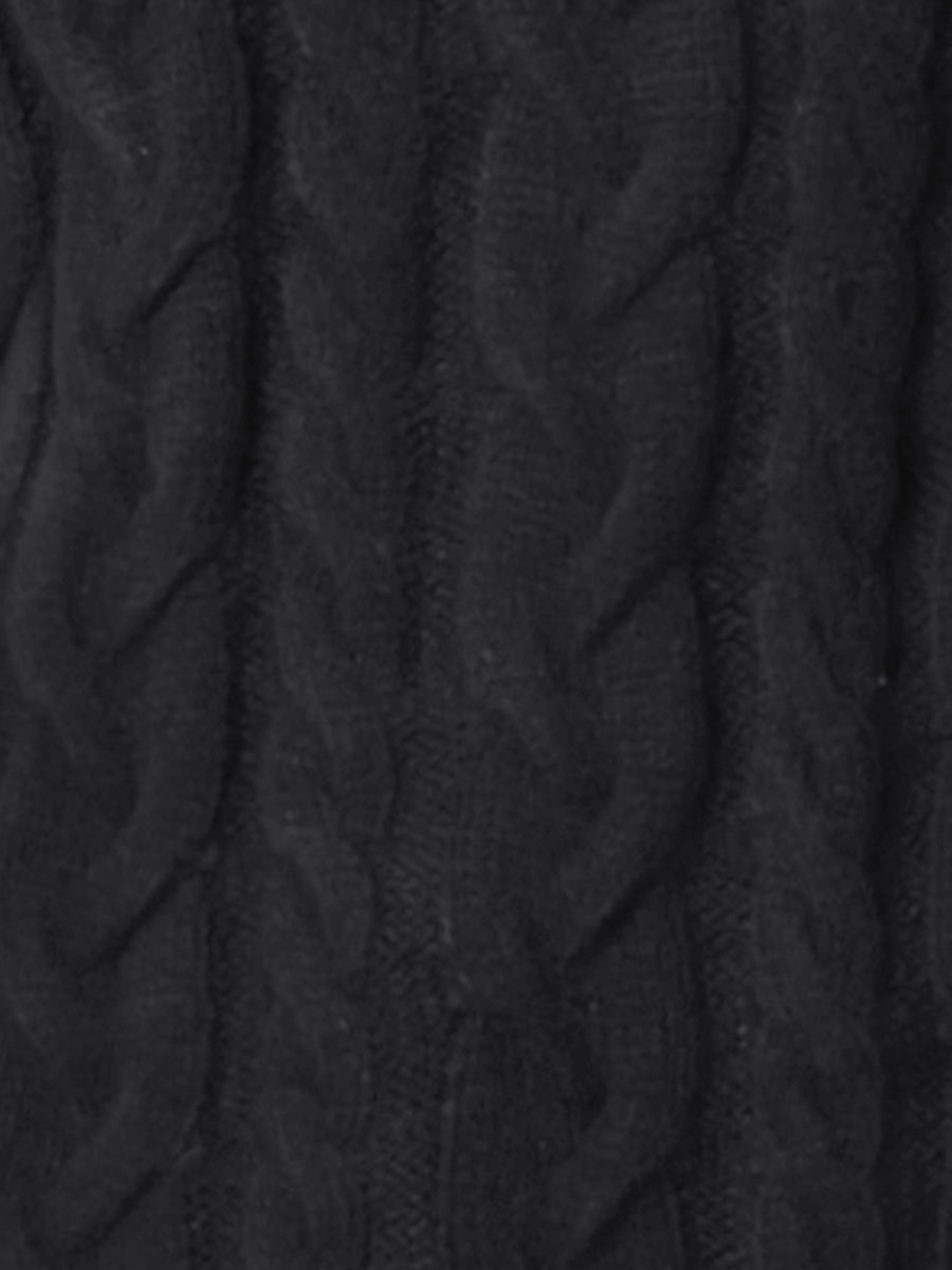 Turtleneck Twist Solid Color Knit Pullover Sweater Vest