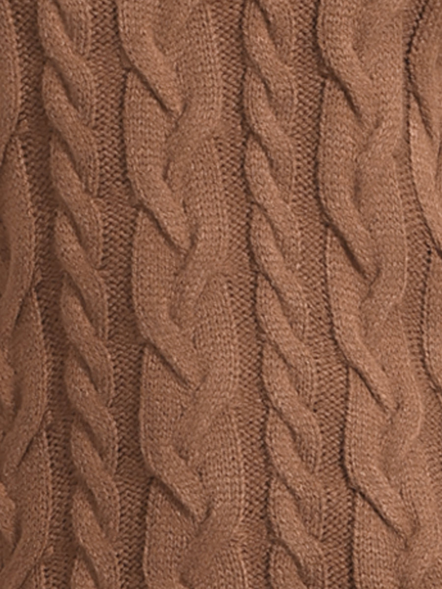 Turtleneck Twist Solid Color Knit Pullover Sweater Vest