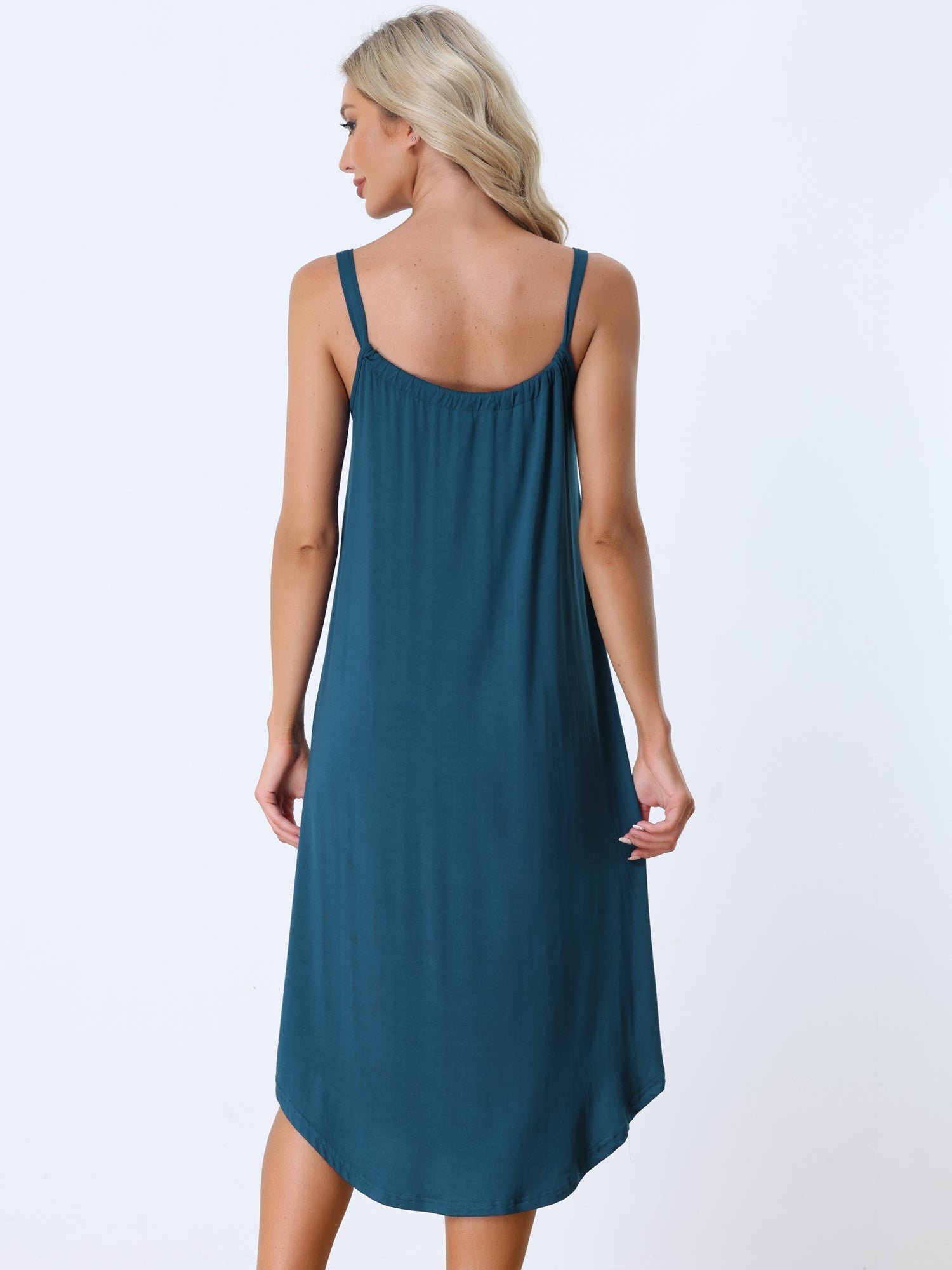 Spaghetti Strap Cami Nightdress Lounge Pajama Dress Nightgown