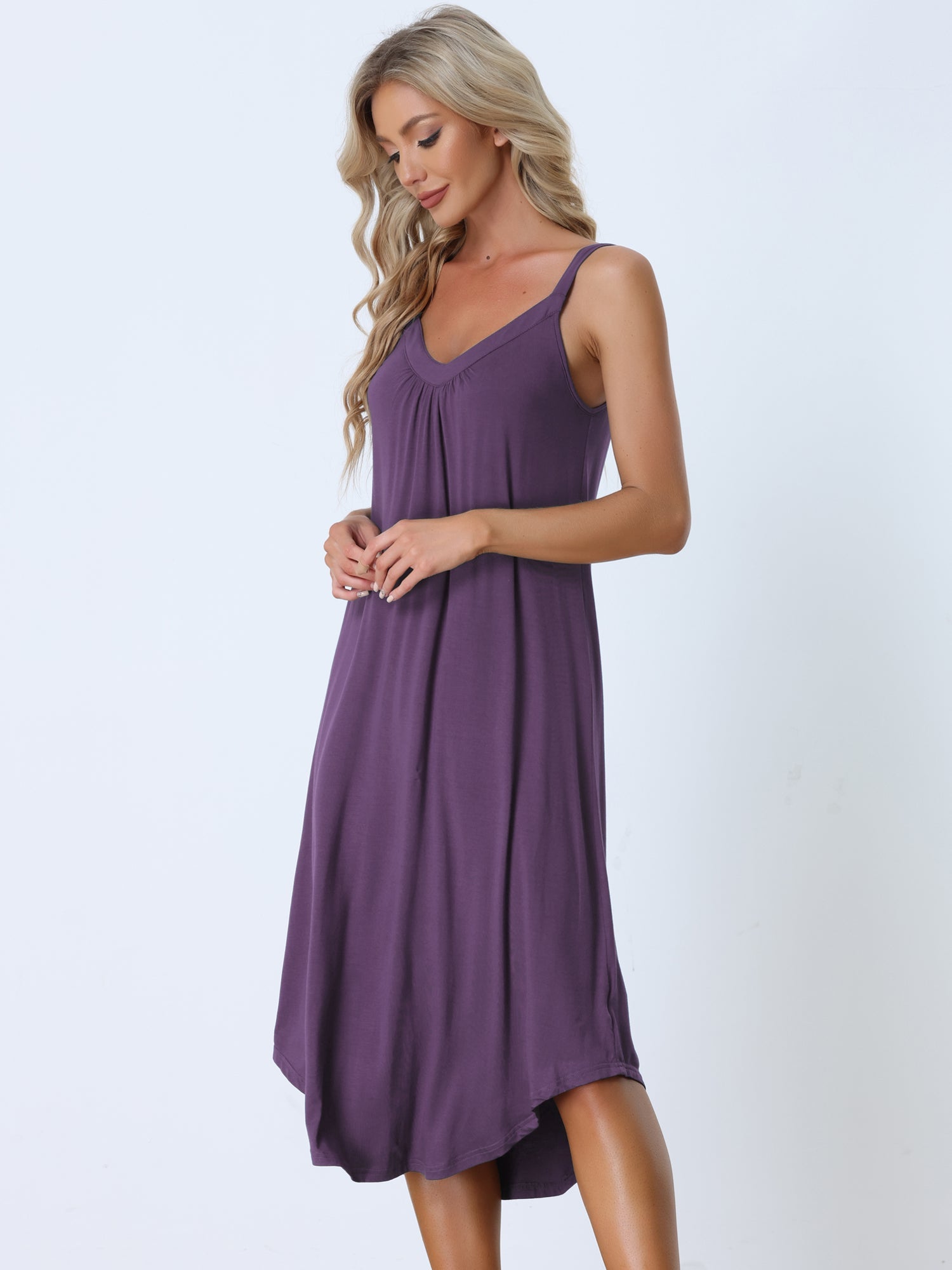 Spaghetti Strap Cami Nightdress Lounge Pajama Dress Nightgown