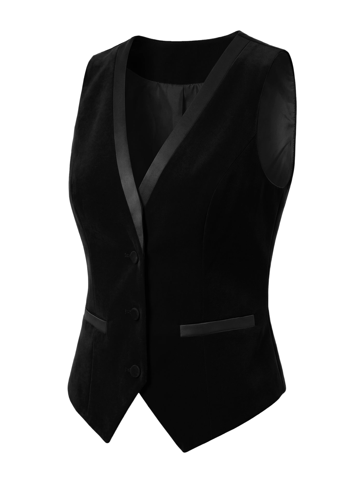 Retro Velvet Waistcoat V Neck Sleeveless Racerback Steampunk Vest