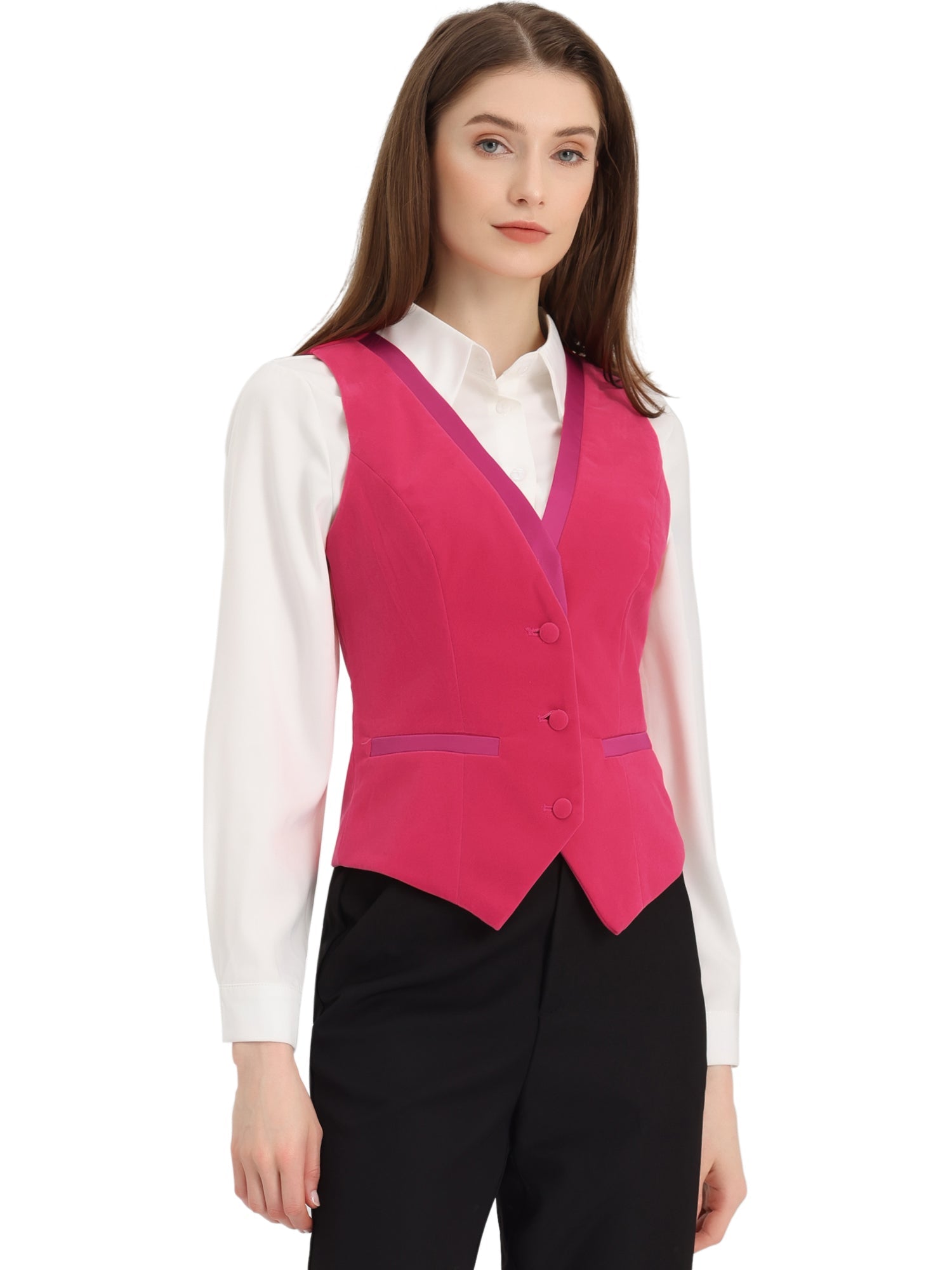 Retro Velvet Waistcoat V Neck Sleeveless Racerback Steampunk Vest