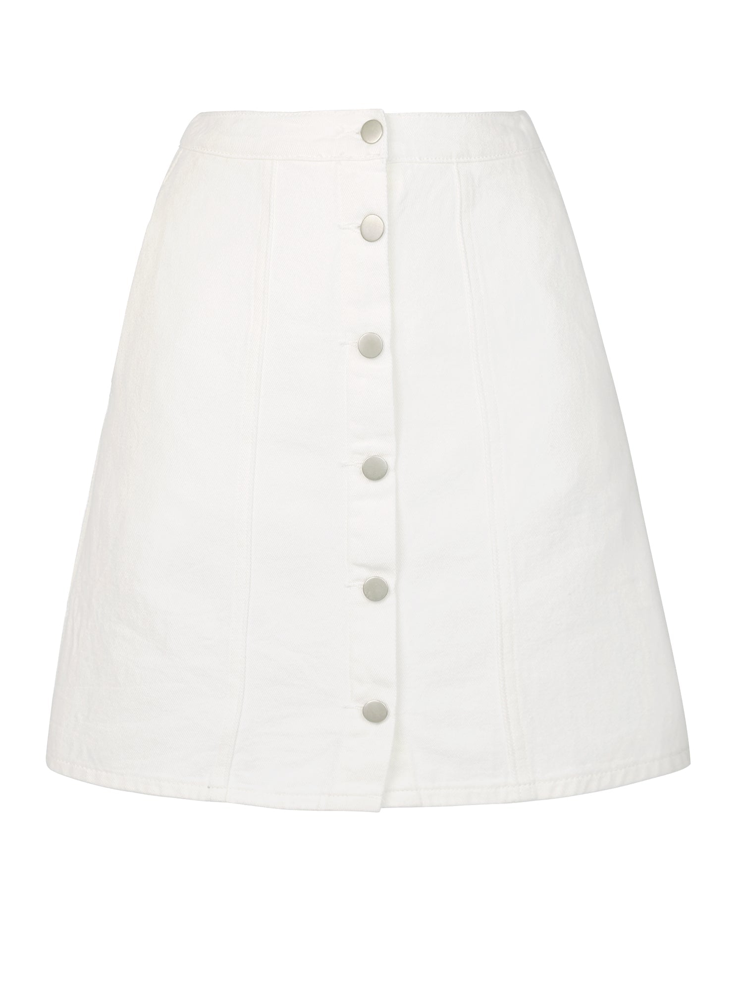 Casual Short Button Down Jeans Skirt