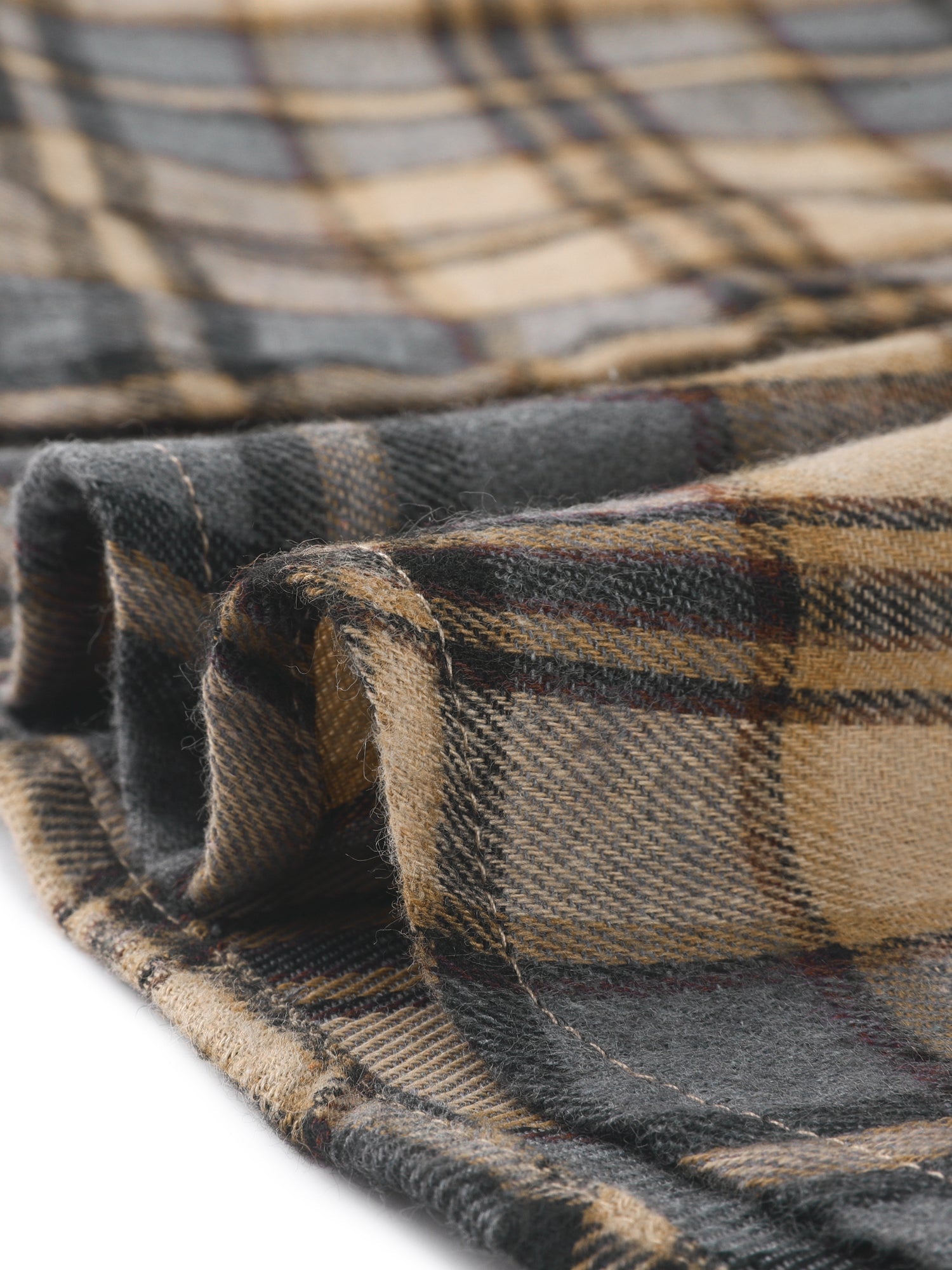 Button Down Cotton Classic Western Plaid Shirt