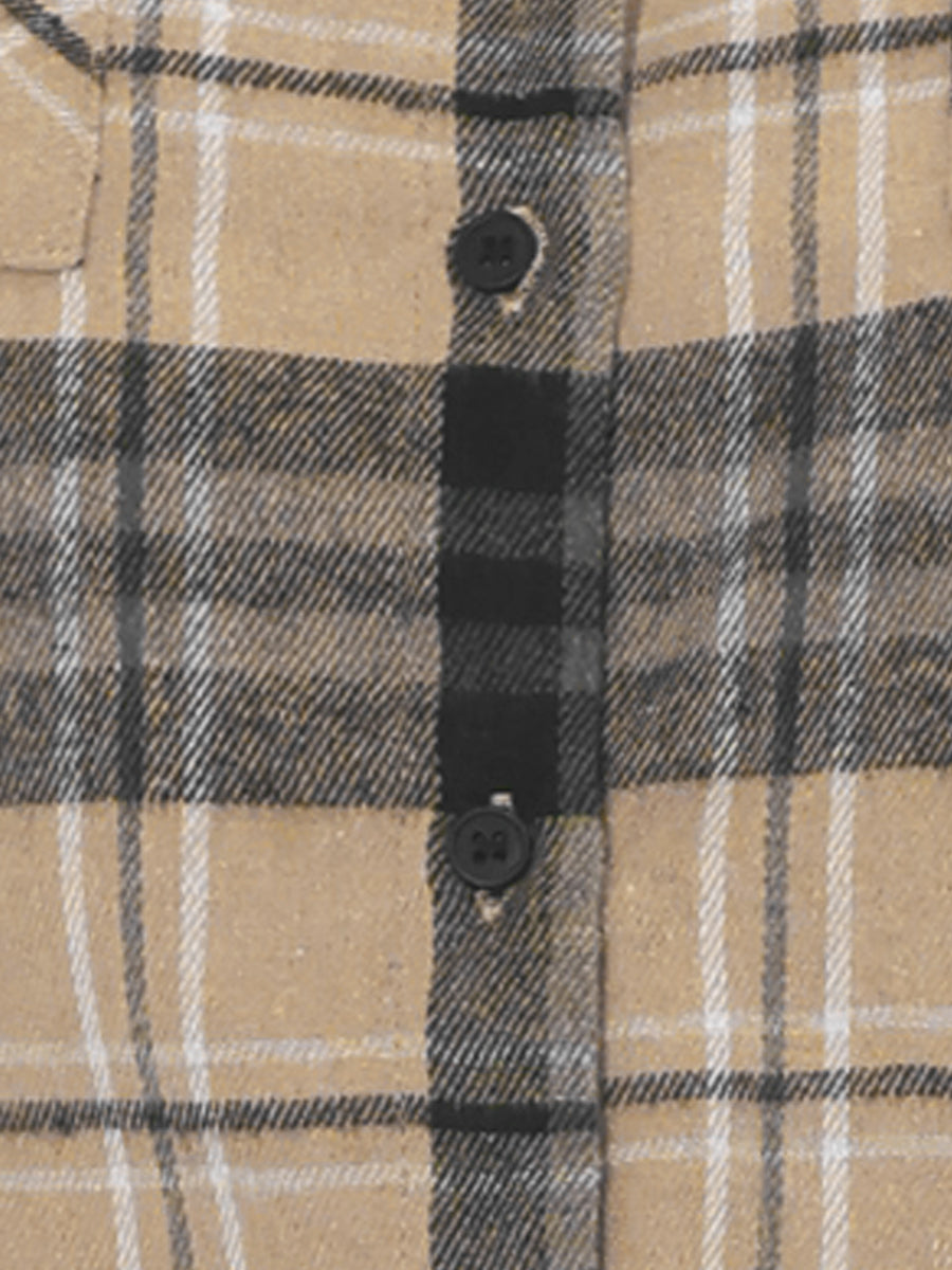 Classic Plaid Button Down Short Sleeve Shirt