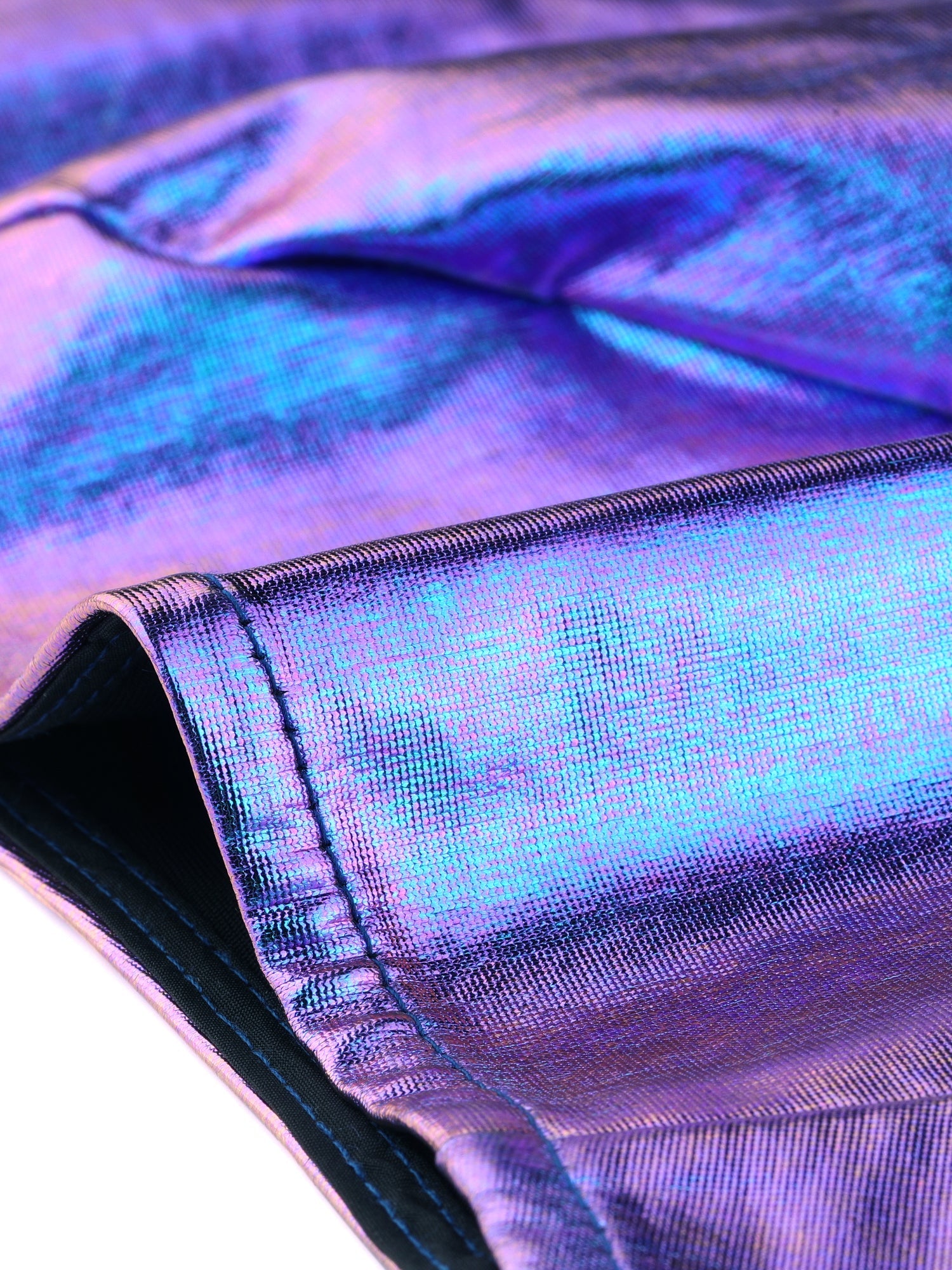 Metallic Halter Neck Deep V Neck Backless Holographic Crop Top