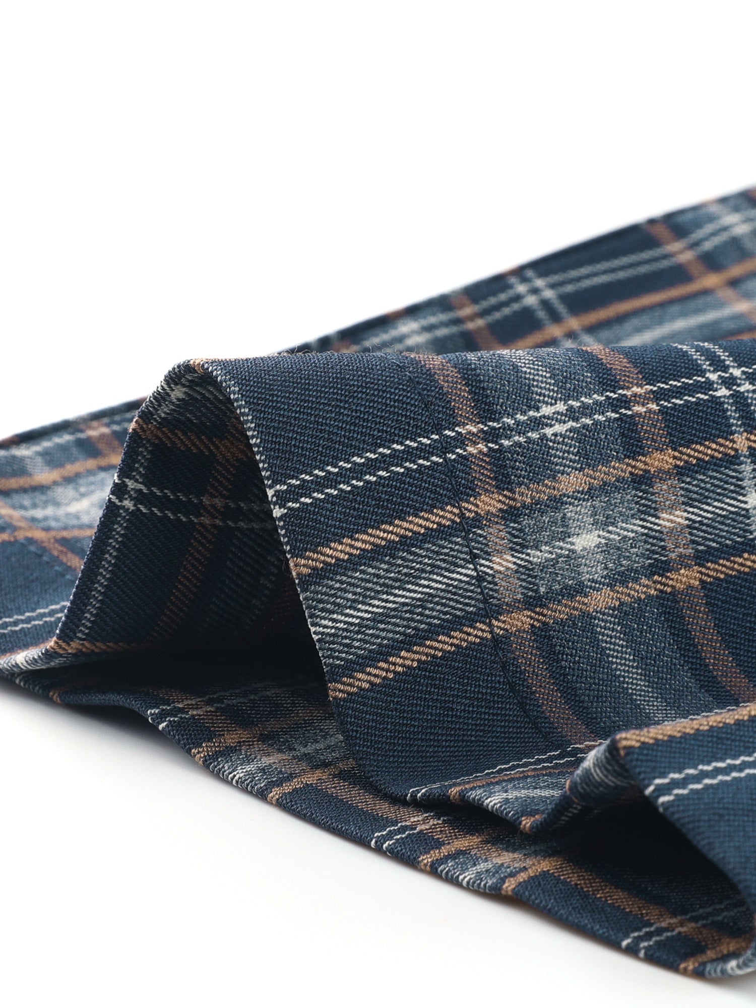 Plaid Elastic Waist Casual Work Office Long Pants