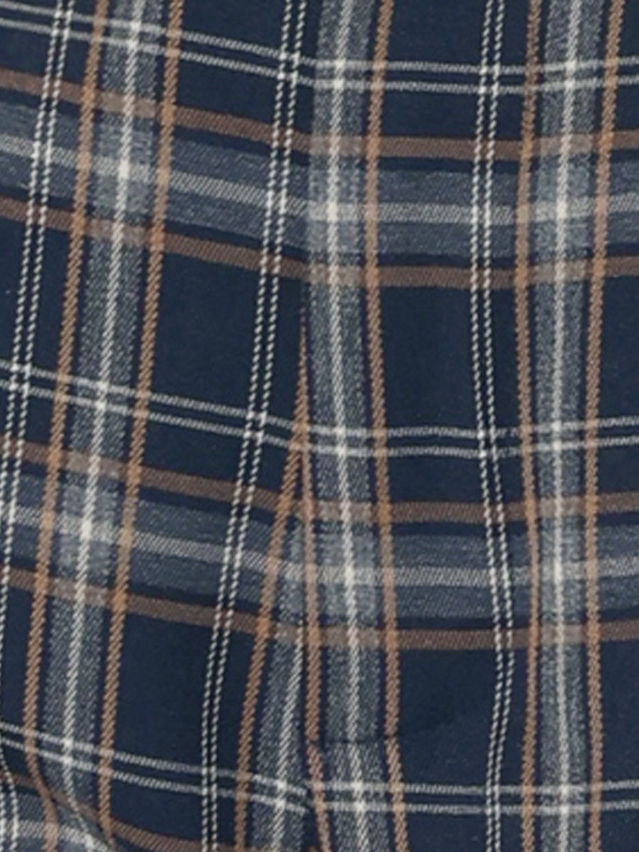 Plaid Elastic Waist Casual Work Office Long Pants