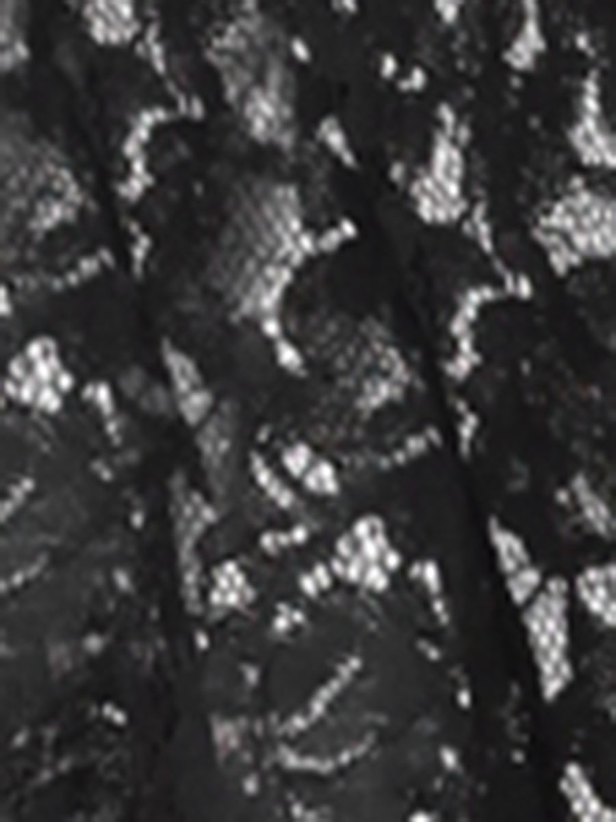 Elegant Lace 3/4 Sleeves Ruffles Bodycon Fishtail Dress