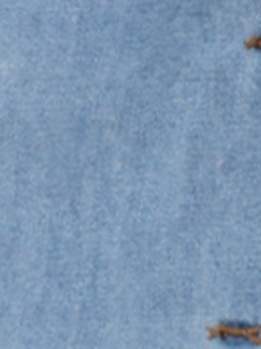 Button Up Collared Short Sleeve Pocket Classic Denim Shirt