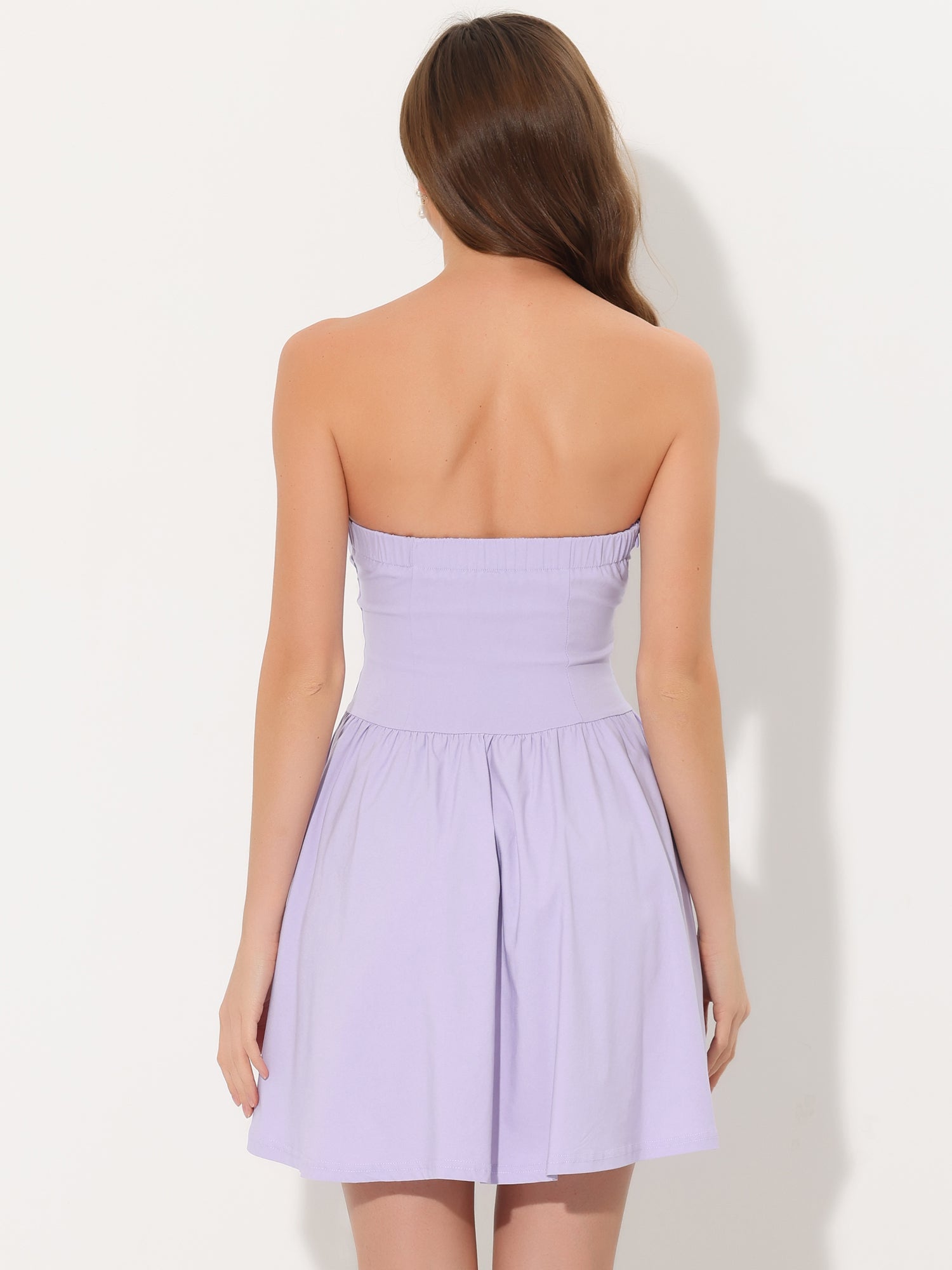 Strapless Sweetheart Neck Fit And Flare Mini Tube Top Dress