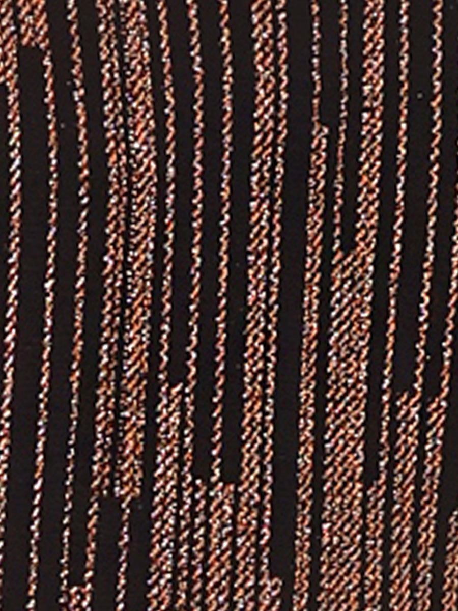 Party Glitter 3/4 Sleeve Shiny Striped Metallic Tops