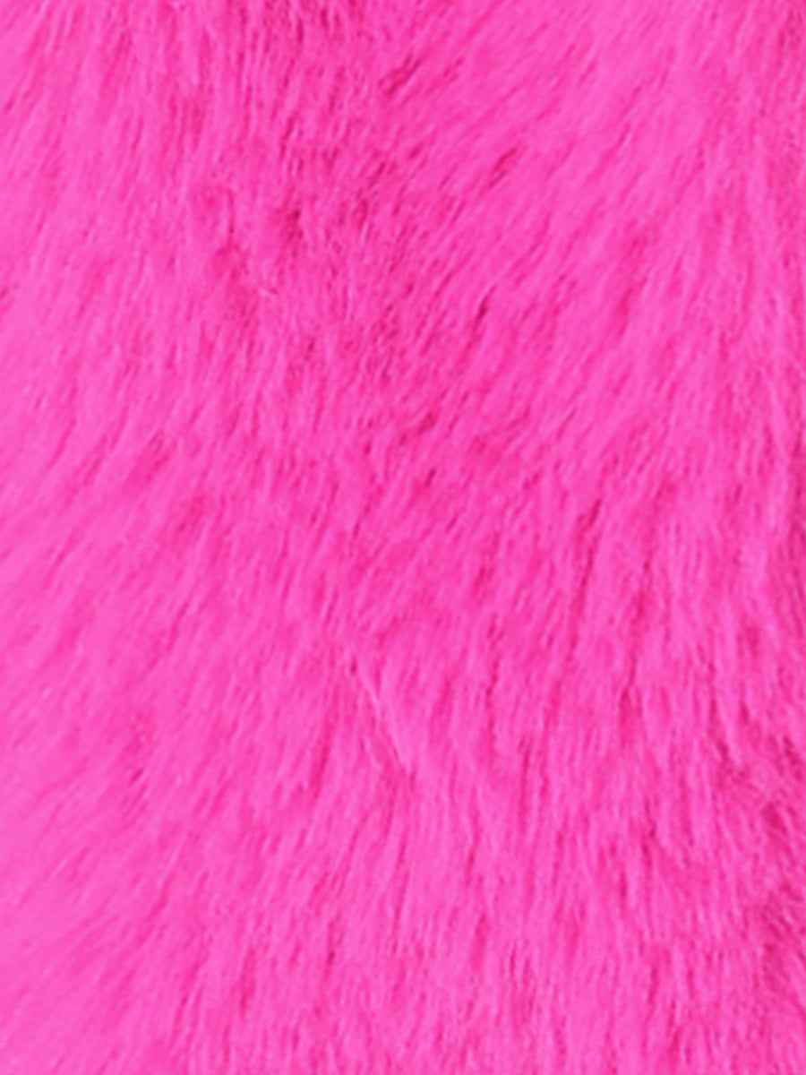Casual Faux Fur Coat Zip Up Hooded Cropped Fuzzy Fleece Jacket
