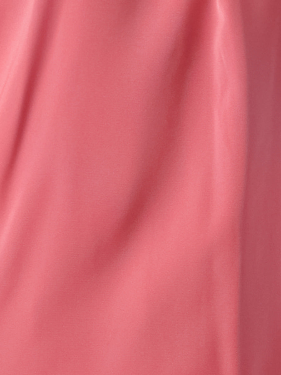 Office Keyhole Pleated Front Ruched 3/4 Sleeve Chiffon Blouse