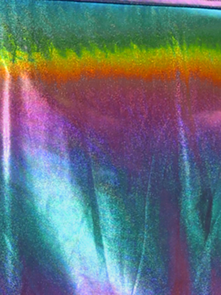 Holographic Long Sleeve Lightweight Zipper Metallic Jacket
