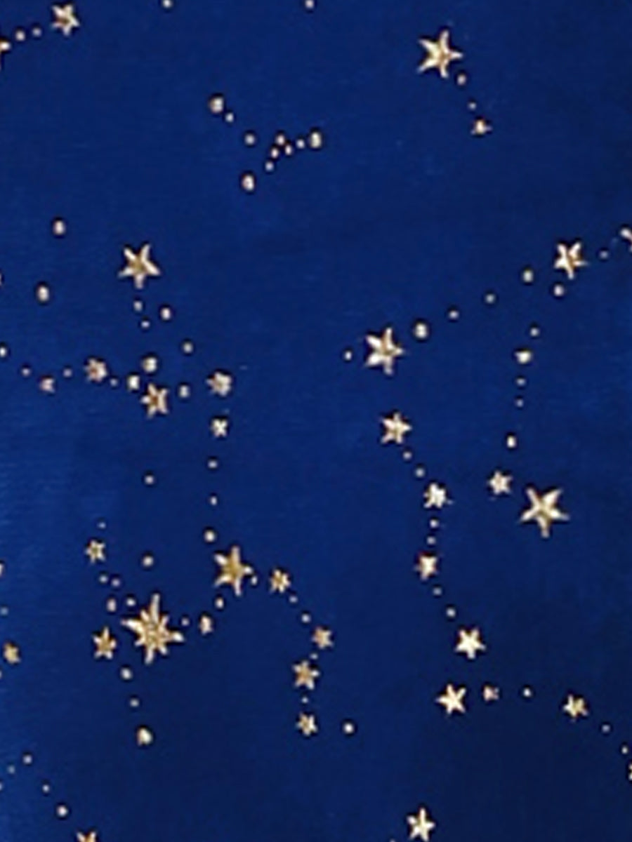 Velvet Blouse Stand Collar Long Sleeve Stars Tops