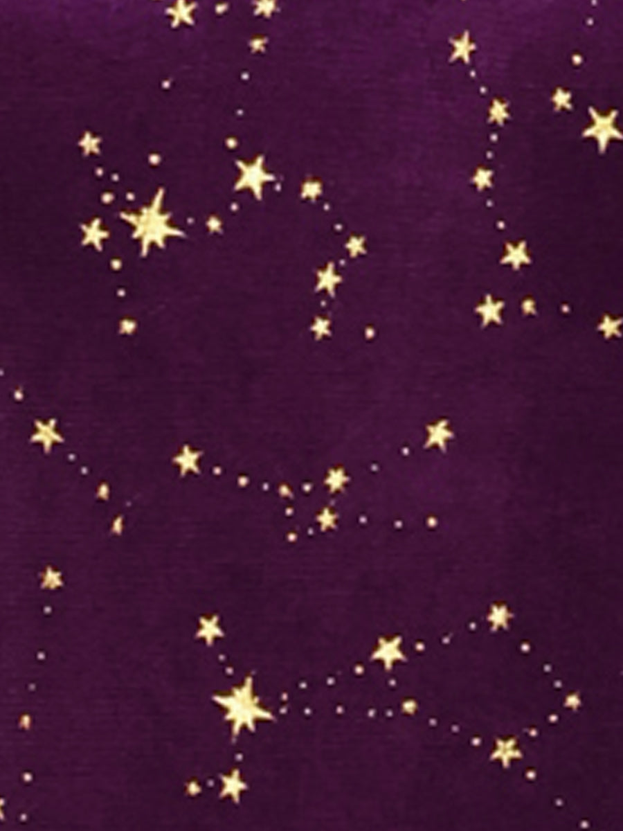 Velvet Blouse Stand Collar Long Sleeve Stars Tops