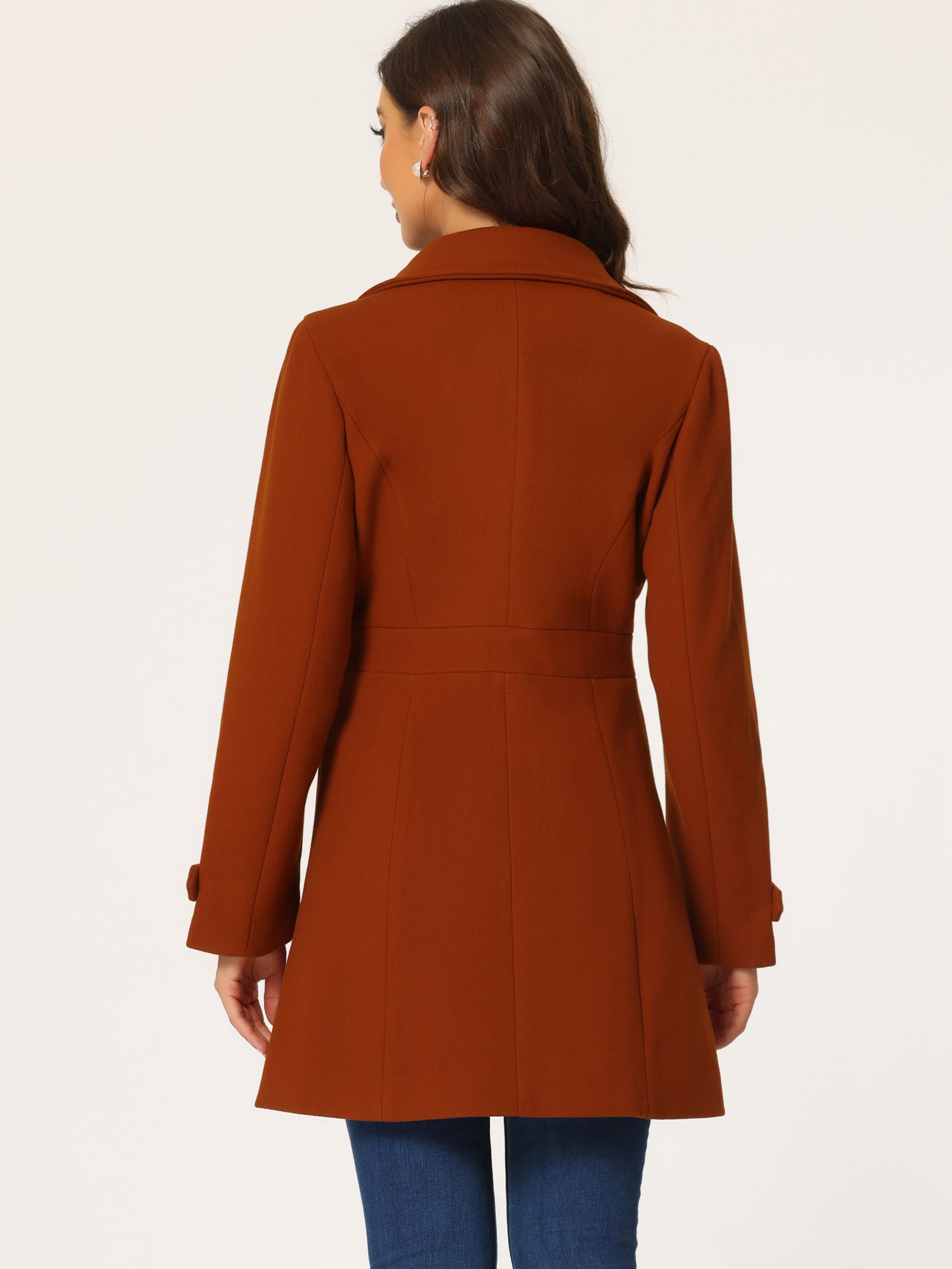 Winter Classic Outwear Overcoat with Pockets Single Breasted Coat