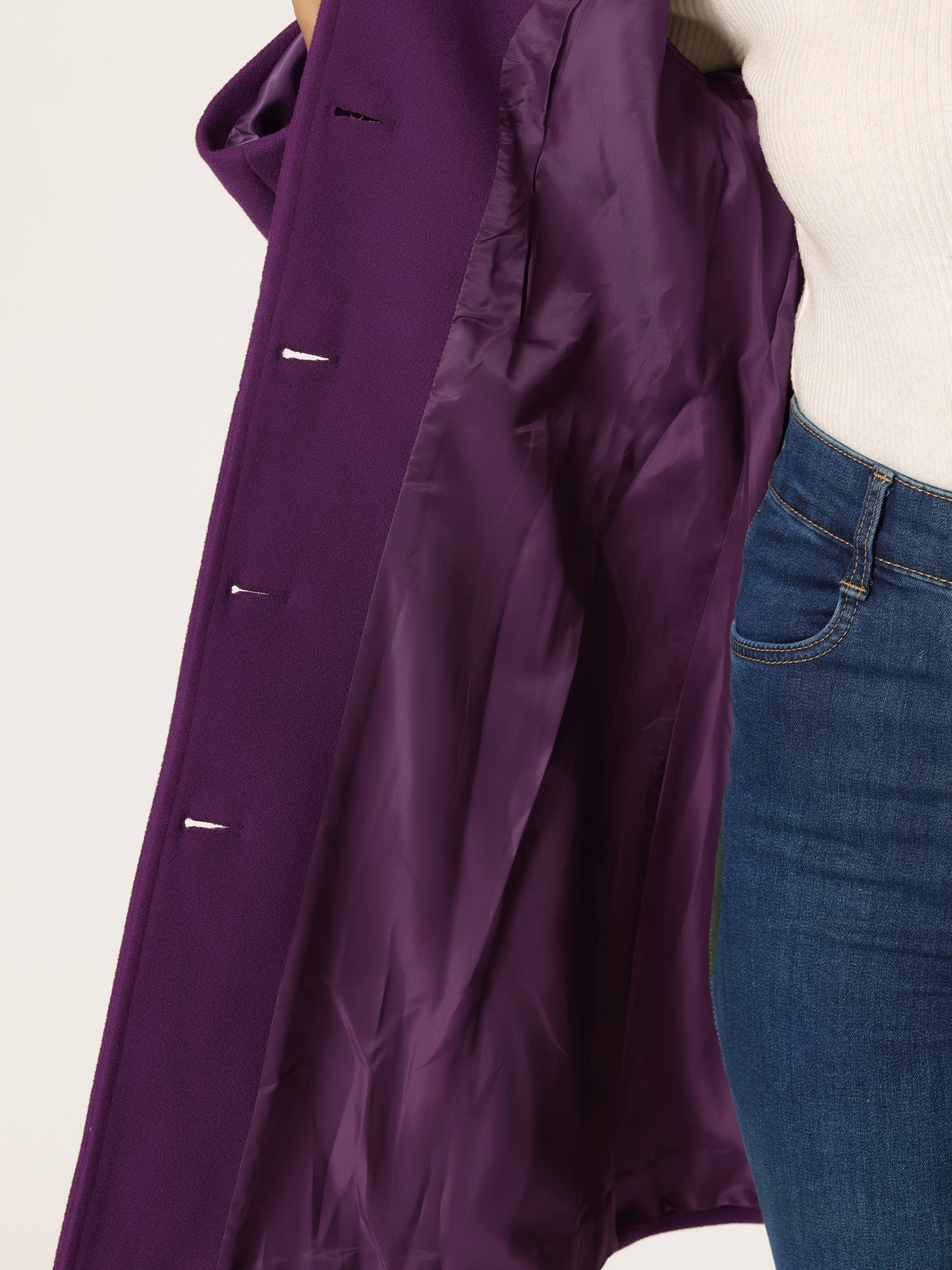Winter Classic Outwear Overcoat with Pockets Single Breasted Coat