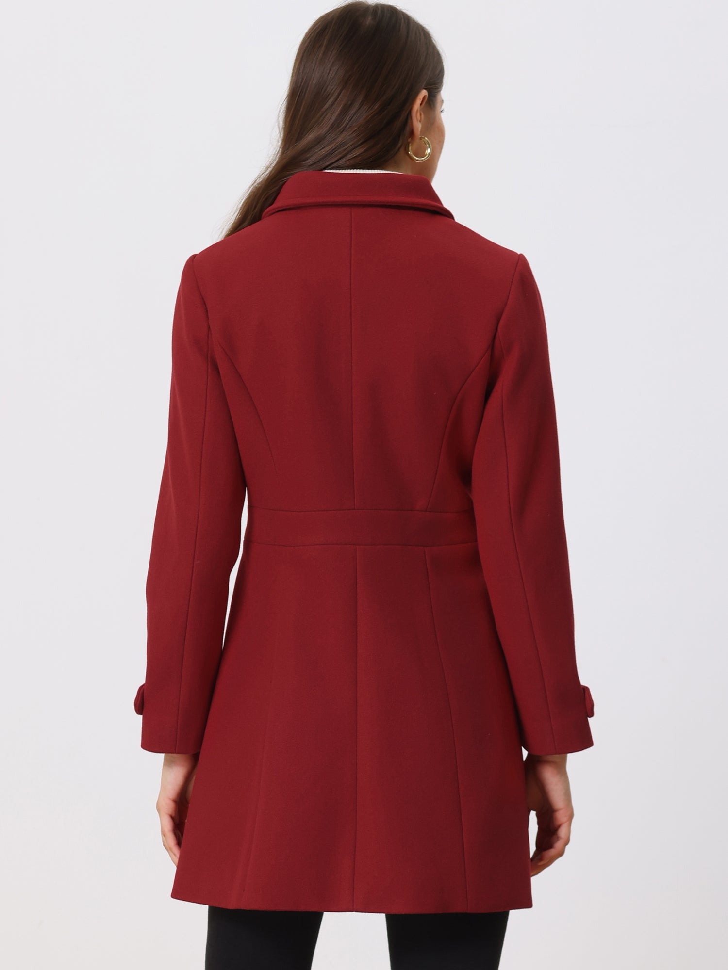 Winter Classic Outwear Overcoat with Pockets Single Breasted Coat