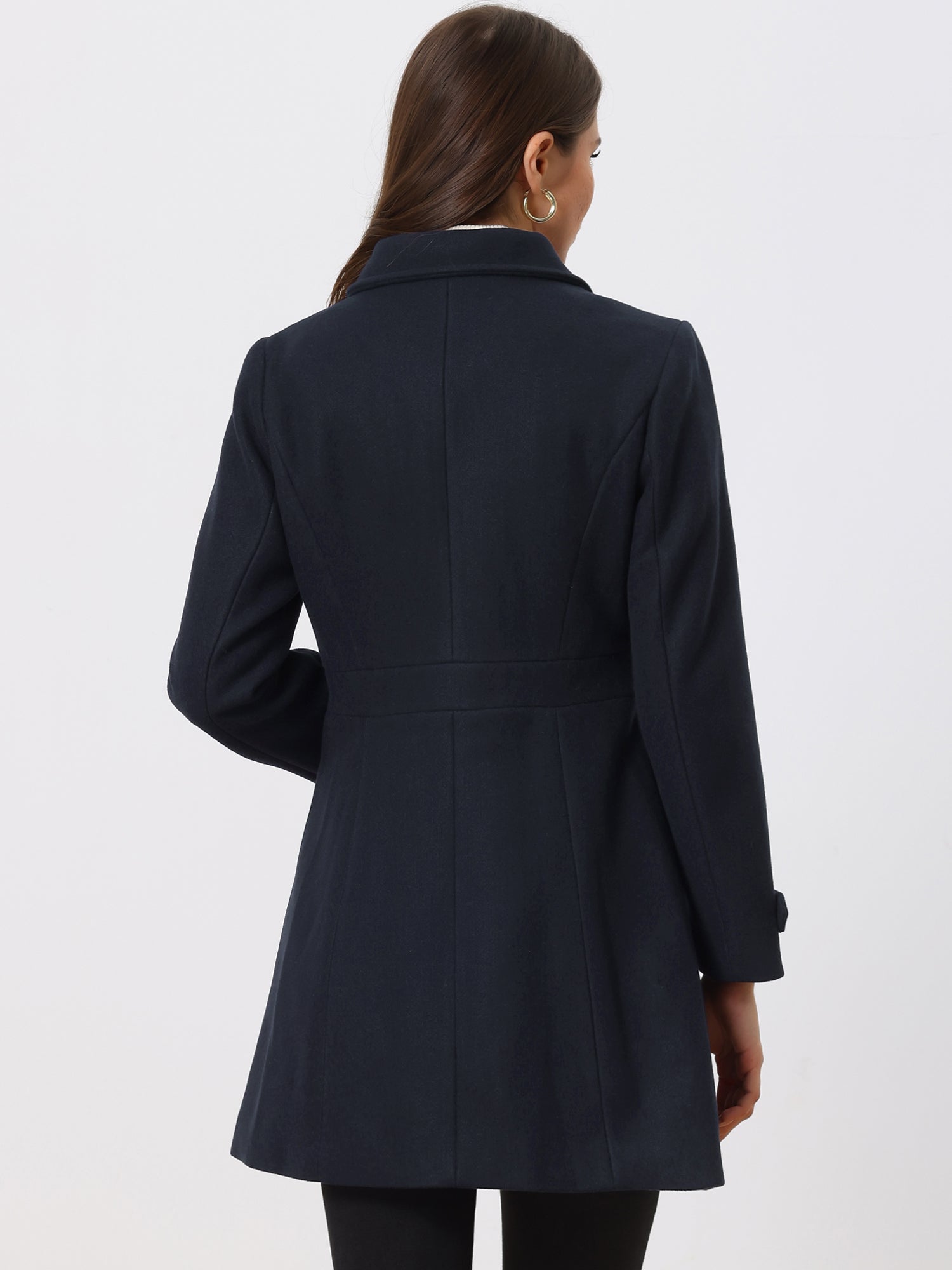 Winter Classic Outwear Overcoat with Pockets Single Breasted Coat