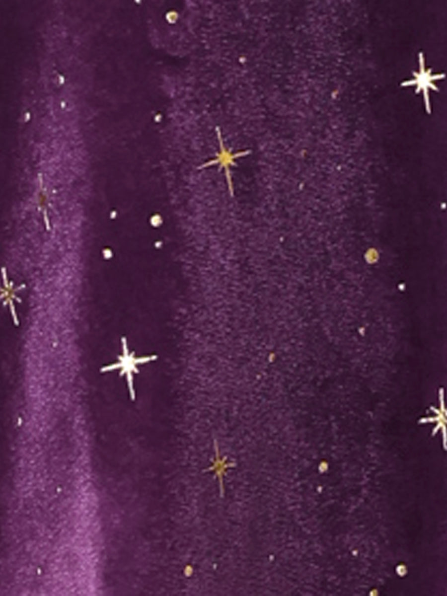 Stars Velvet High Waist Mini Pinafore Overall Suspender Skirt
