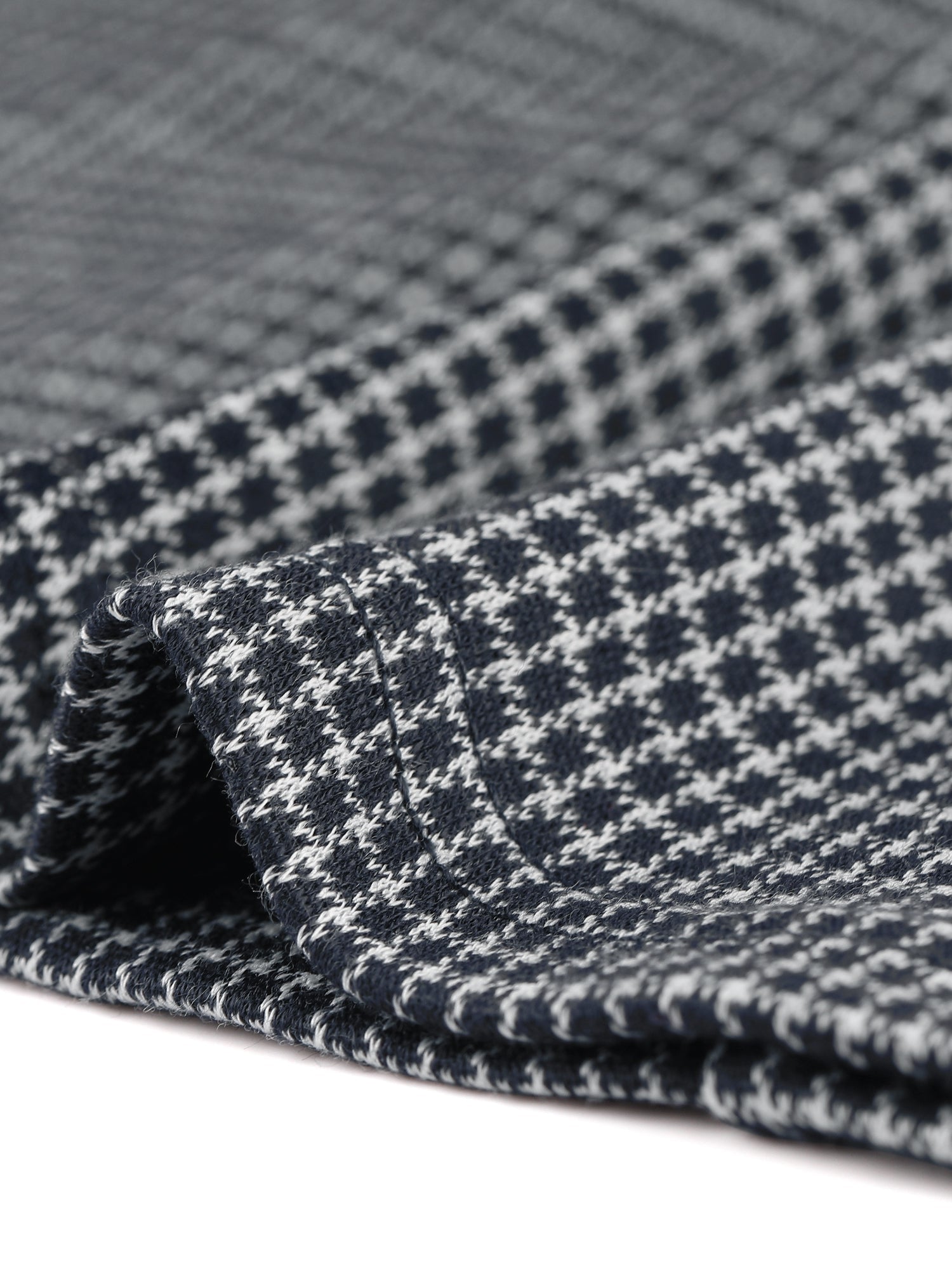 Plaid Sleeveless Fit and Flare Houndstooth Work Dress