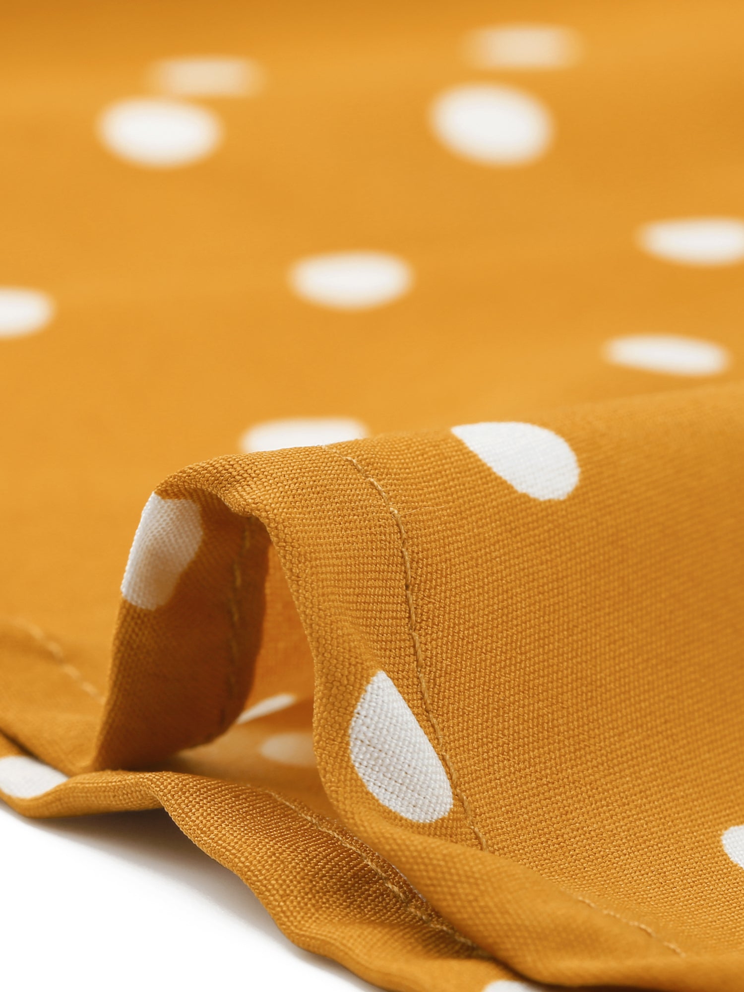 Polka Dots 3/4 Sleeve Button Front Vintage Office Blouse Top