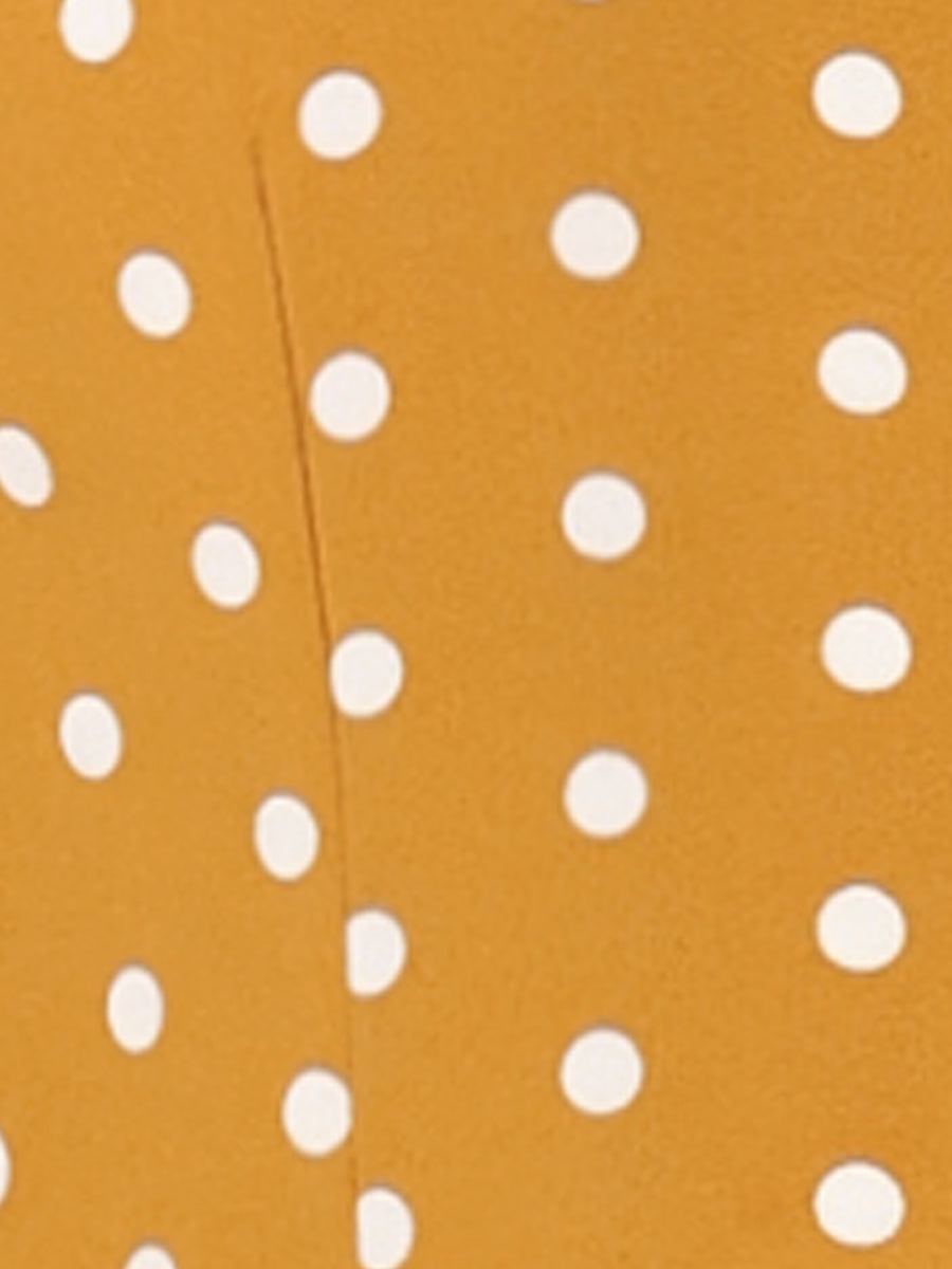 Polka Dots 3/4 Sleeve Button Front Vintage Office Blouse Top