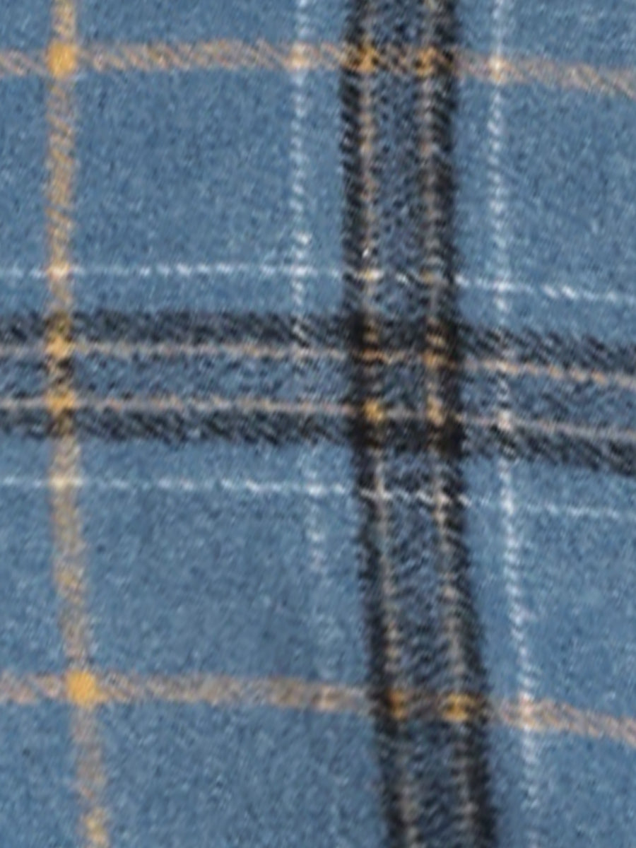 Plaid Tartan Vintage Elastic Waist Knee Length A-Line Skirt