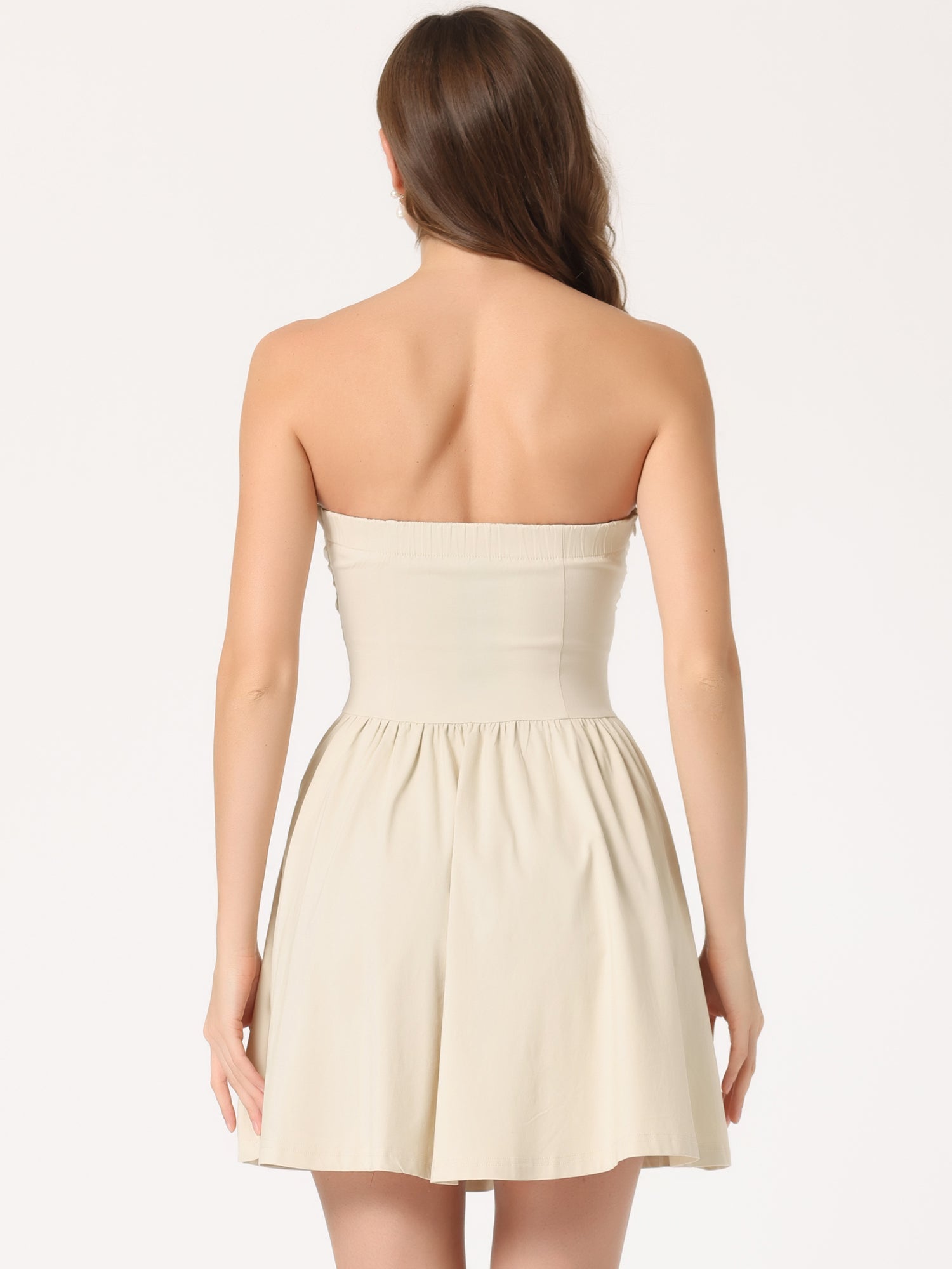 Strapless Sweetheart Neck Fit And Flare Mini Tube Top Dress