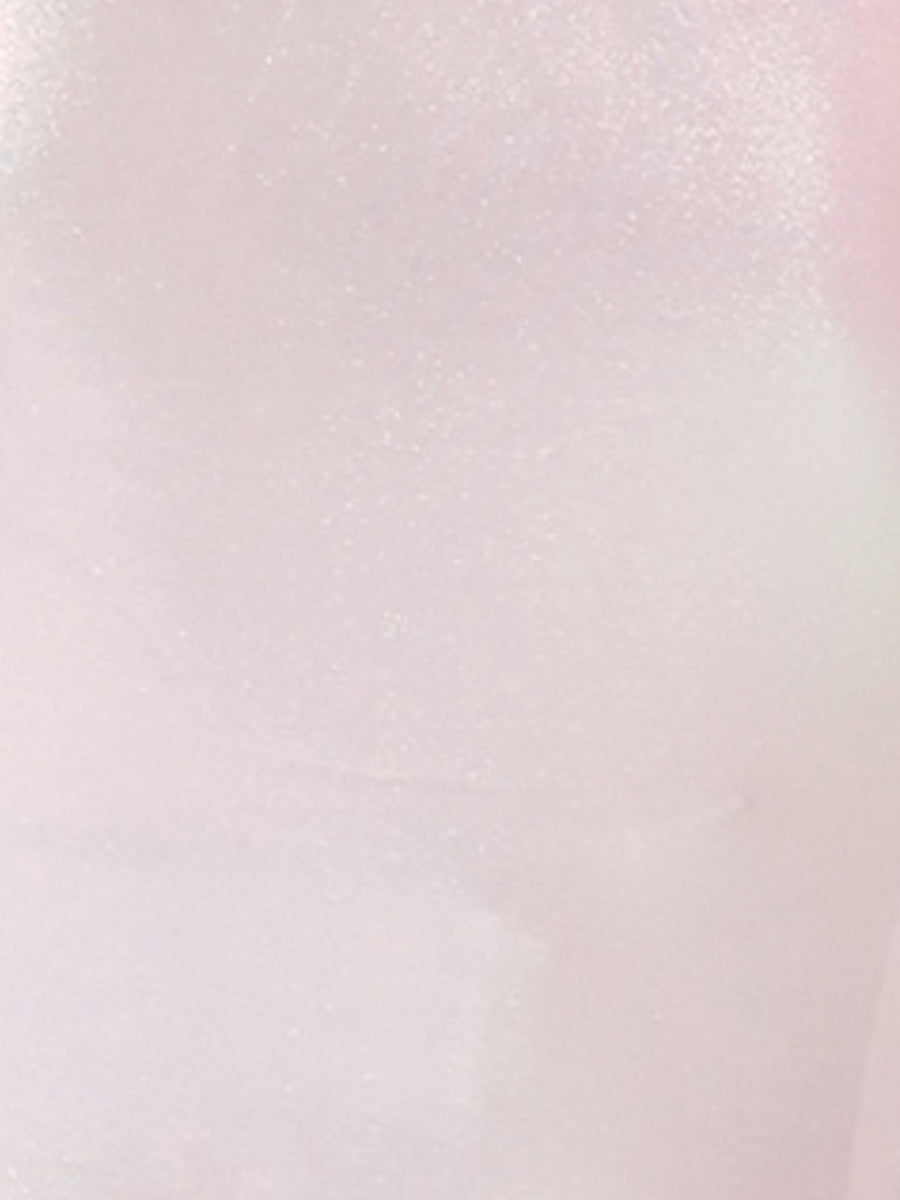 Metallic Crop Tops Mock Neck Zip Up Shiny Holographic Tank Top