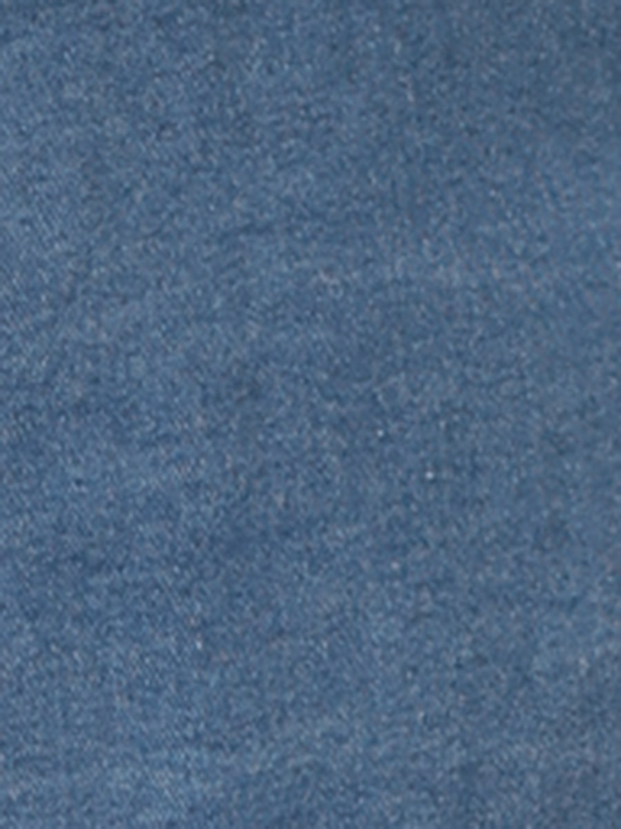Button Down Denim Sleeveless Sweetheart Neck Jeans Dress