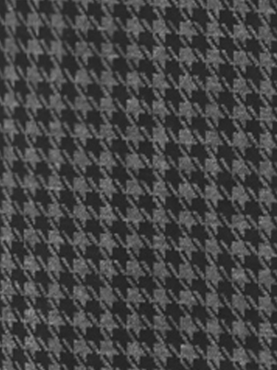 Work Office 3/4 Sleeve Boat Neck Houndstooth Printed Top Blouse