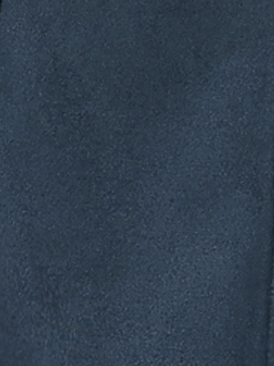 High Waist Faux Suede Knee Length A-Line Skirt