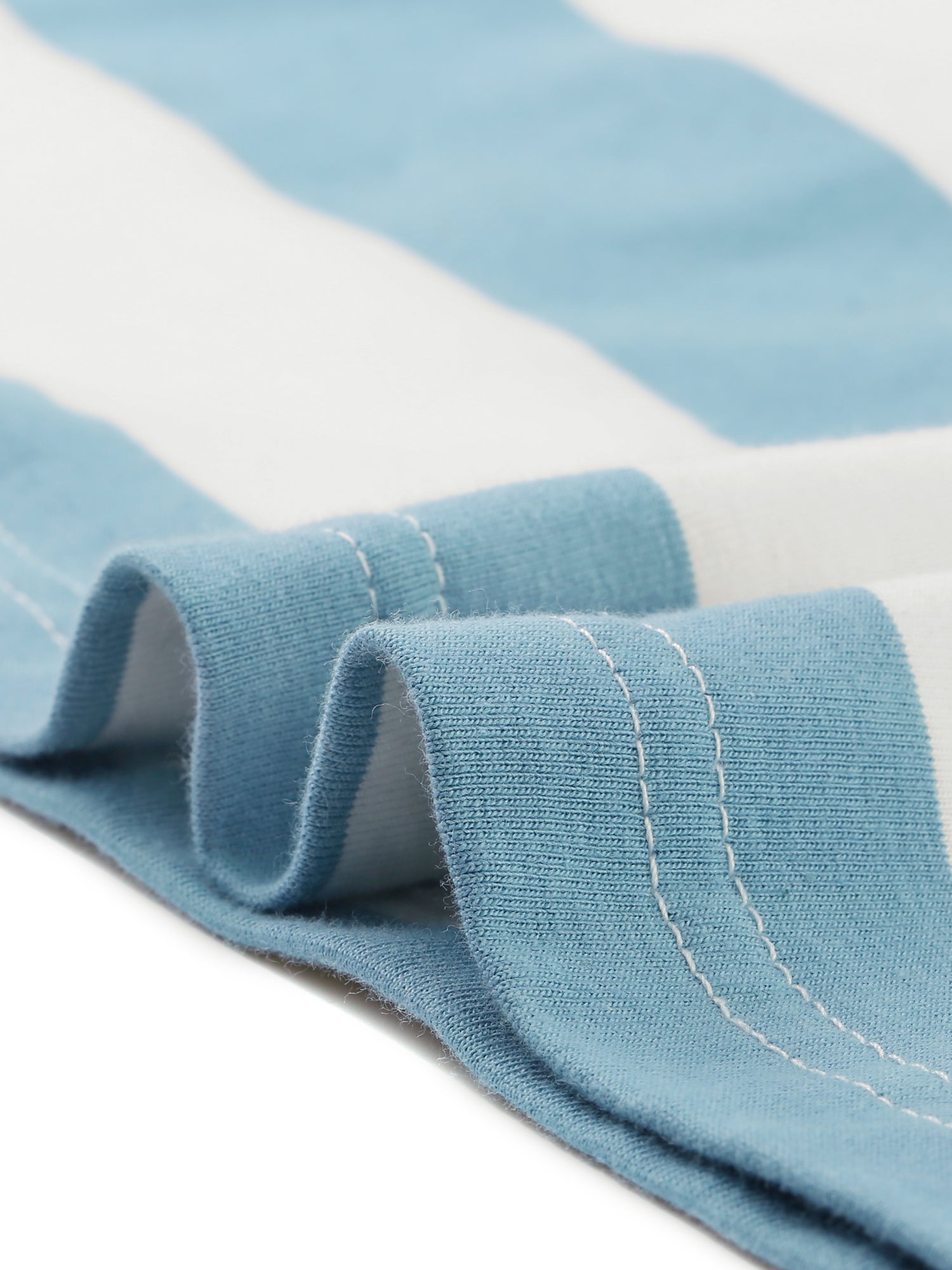 Striped 3/4 Sleeve Casual Basic Boat Neck T-shirt