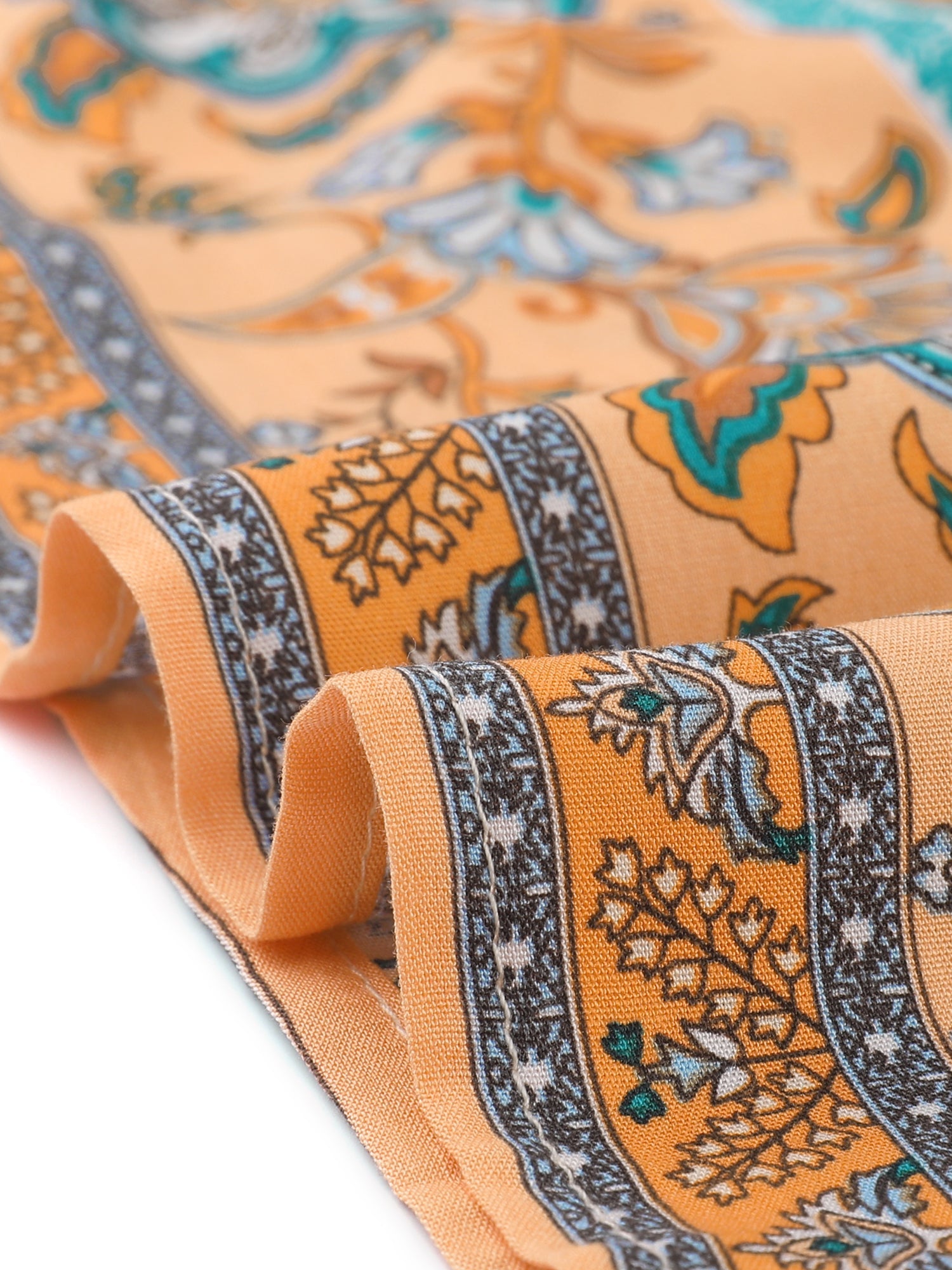 Boho Casual Bohemian Floral Printed Elastic Waist Maxi Skirt